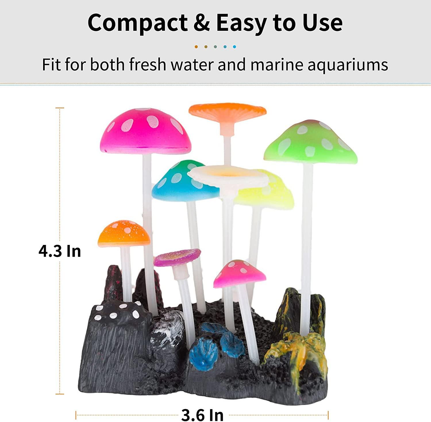 Mushroom fish tank decoration hotsell