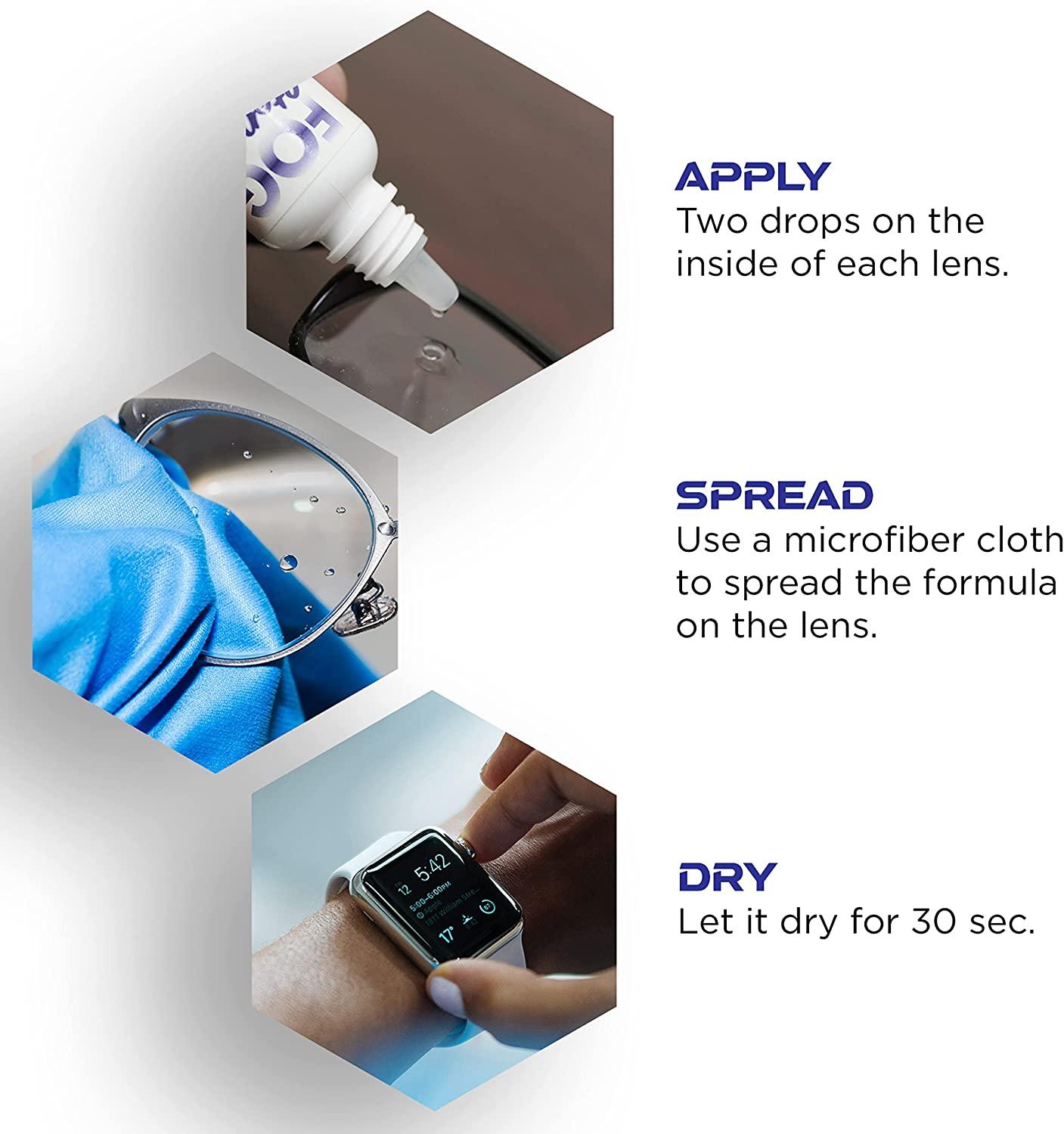 Fog Stopper AntiFog Drops Treatment Effective On All Lenses (AR