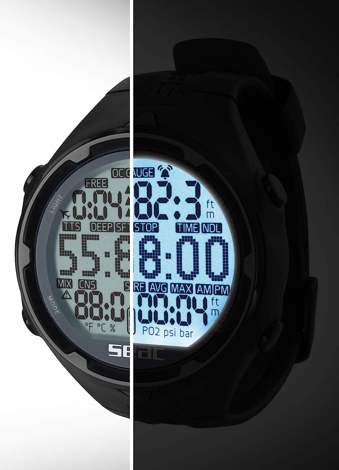 SEAC Action HR, High Resistance Dive Computer with Scuba and Freediving