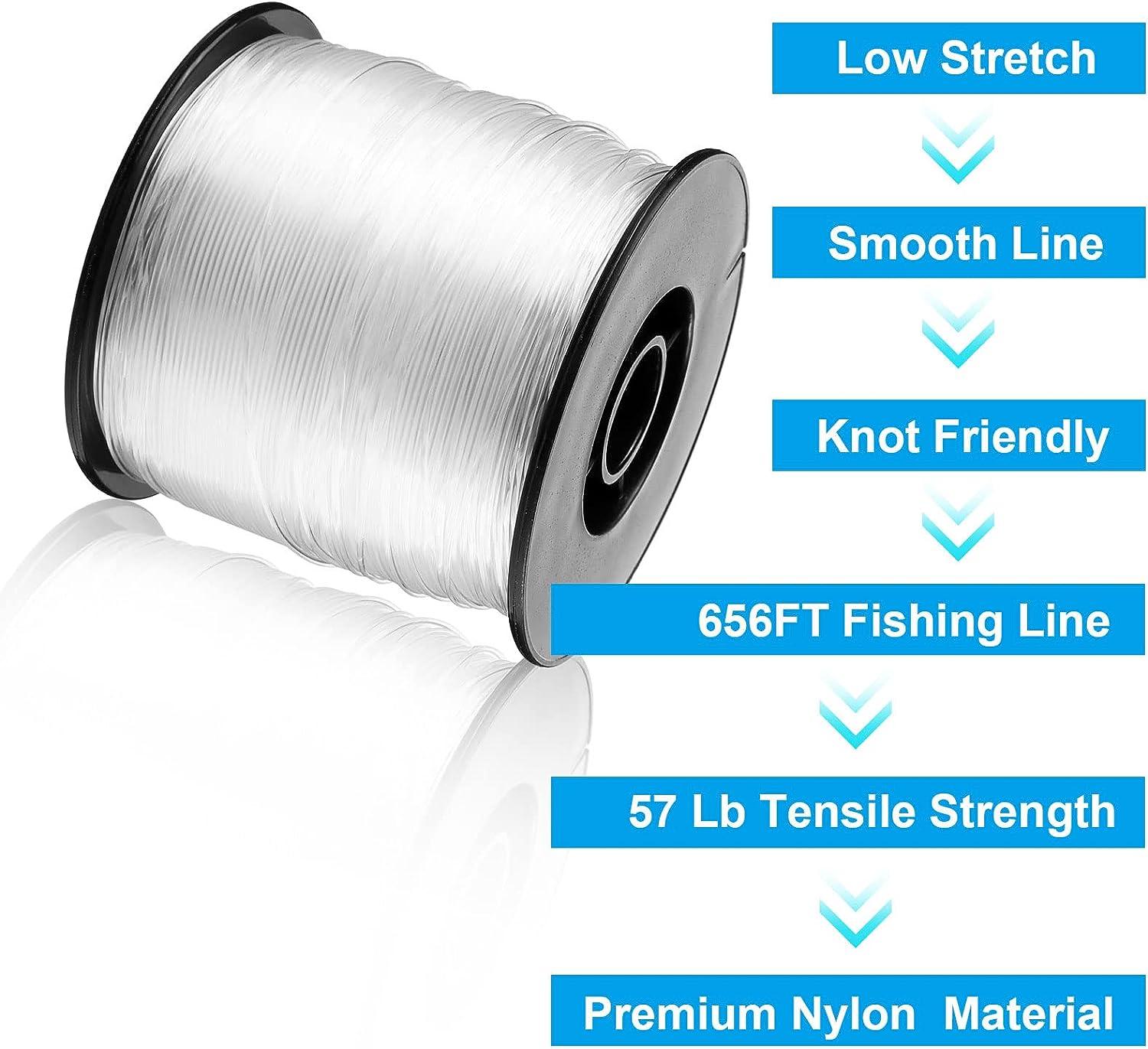 CertBuy 2 Roll 656 Feet Fishing Line for Balloon Garland, Strong Fishing  Line Clear, 0.8mm Nylon String Fishing Line Invisible Wire with 100 Pieces  Aluminum Crimping Loop for Craft Balloon Garland