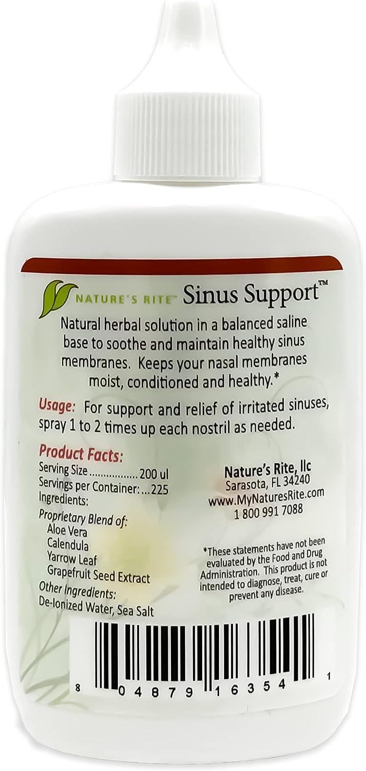 Natures Rite Sinus Support 1.5 oz. (45 mL) Portable AllNatural Sinus