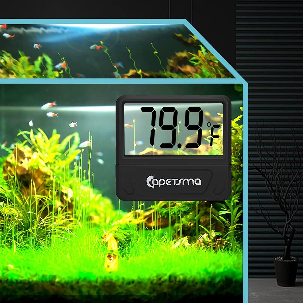Capetsma Digital Aquarium Thermometer Accurate Reptile and Fish Tank Temperature Gauge with