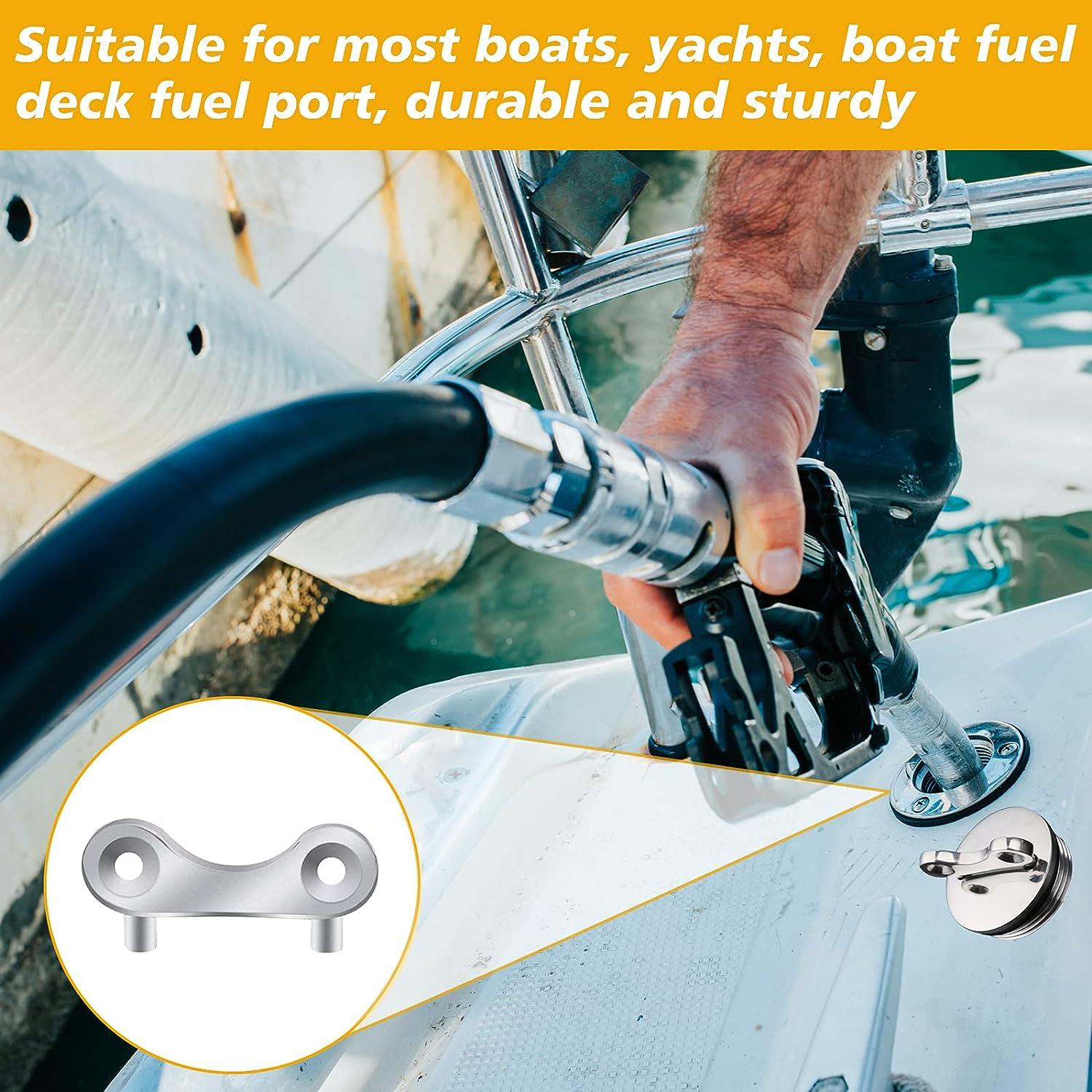 2 Pack Stainless Steel Boat Gas Cap Keys Marine Fuel Tank Key Set for