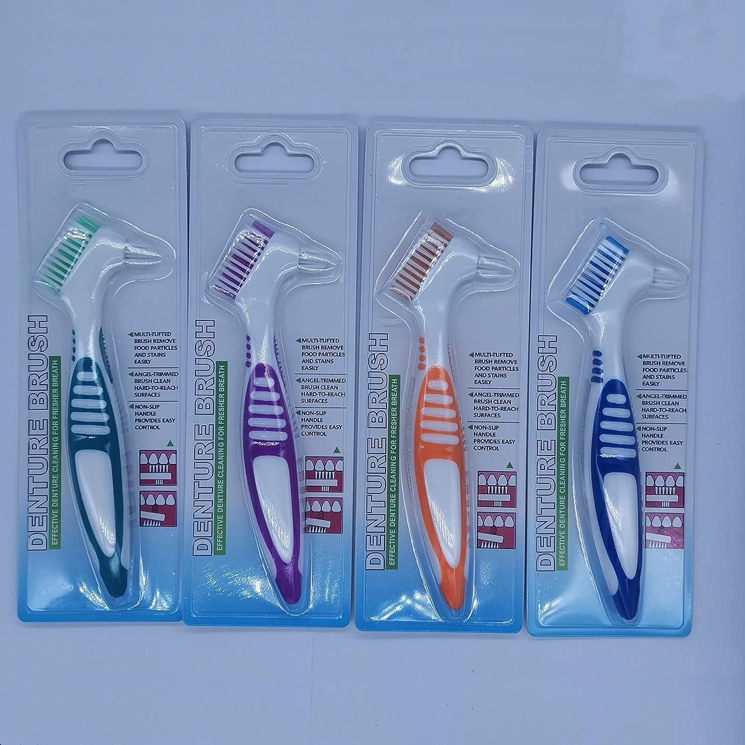 YOUYA DENTAL 12 Pcs Denture Brush for Denture Care, Denture Brush Dual