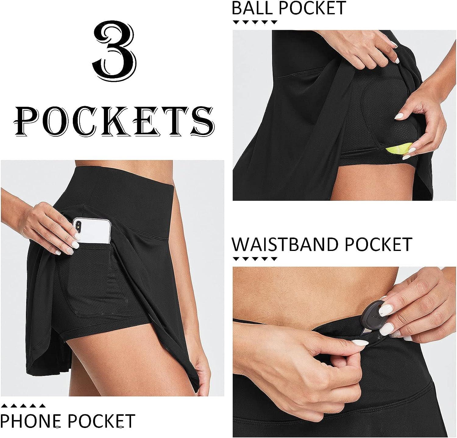 Skirts with store ball pockets
