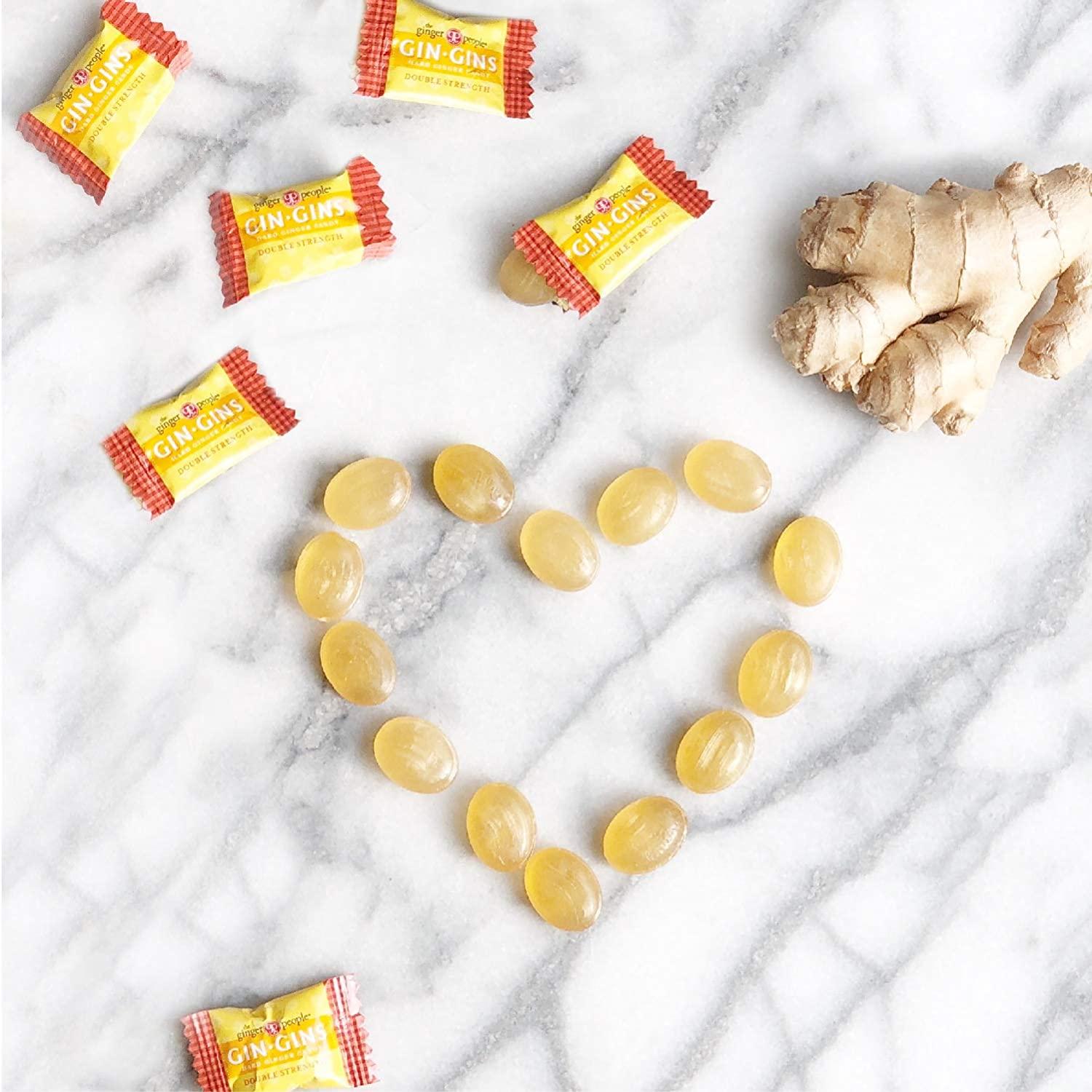 The Ginger People Gin Gins Hard Candy 1 pound bag Double Strength 16 Ounce