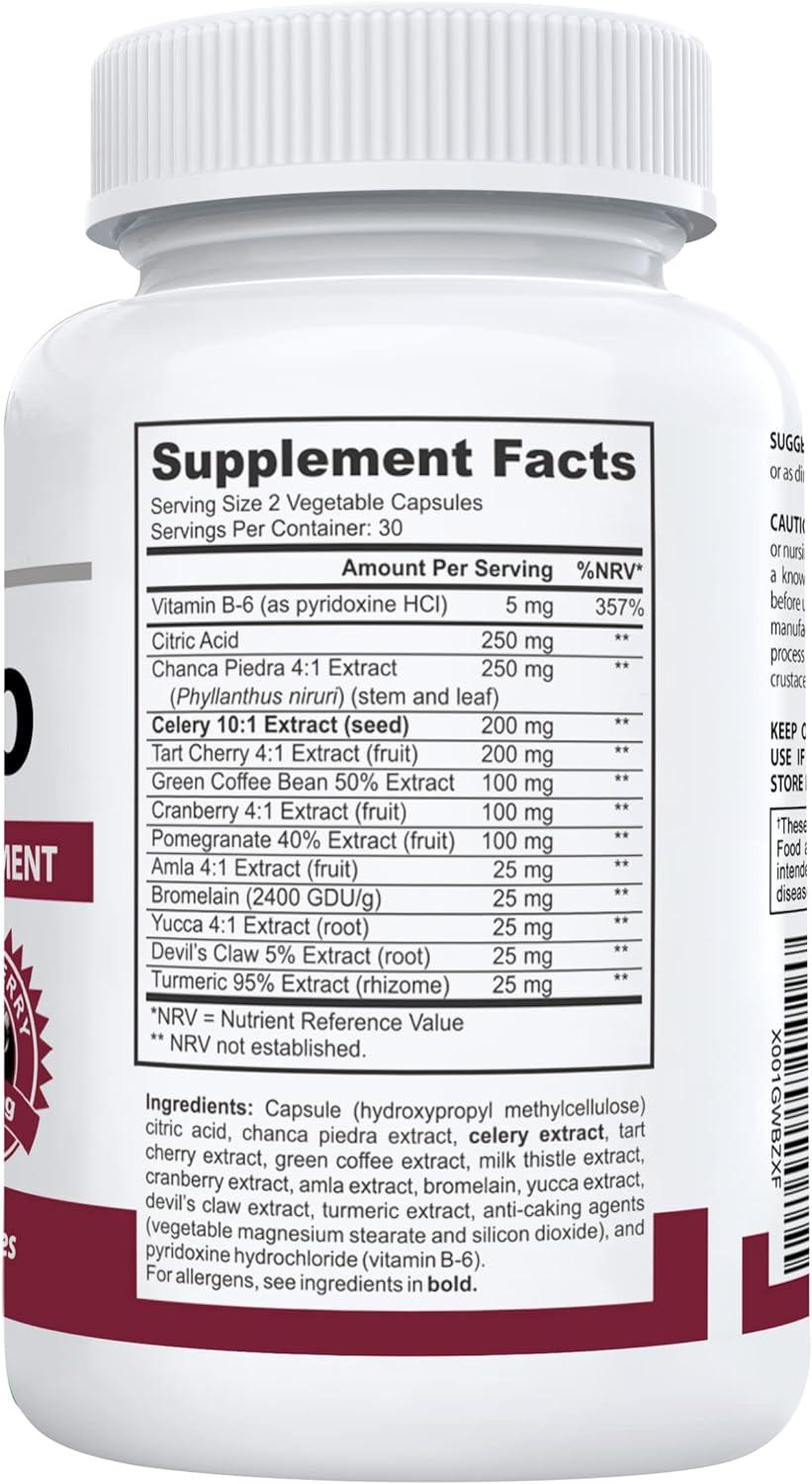 UricPro Uric Acid Cleanse Supplement Tart Cherry Turmeric Celery