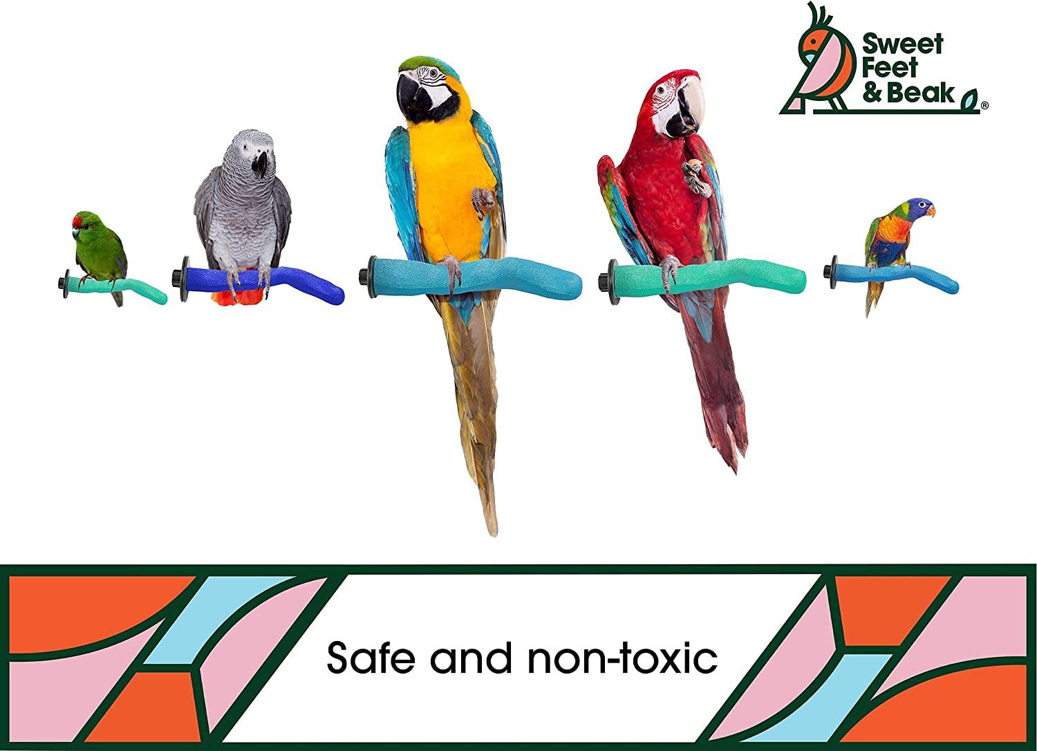 Sweet Feet and Beak Safety Pumice Perch for Birds Features Pumice to