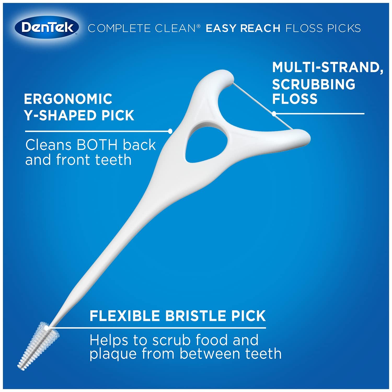 Dentek Floss Picks Complete Clean Back Teeth 75 Count (2 Pack) 75 Count