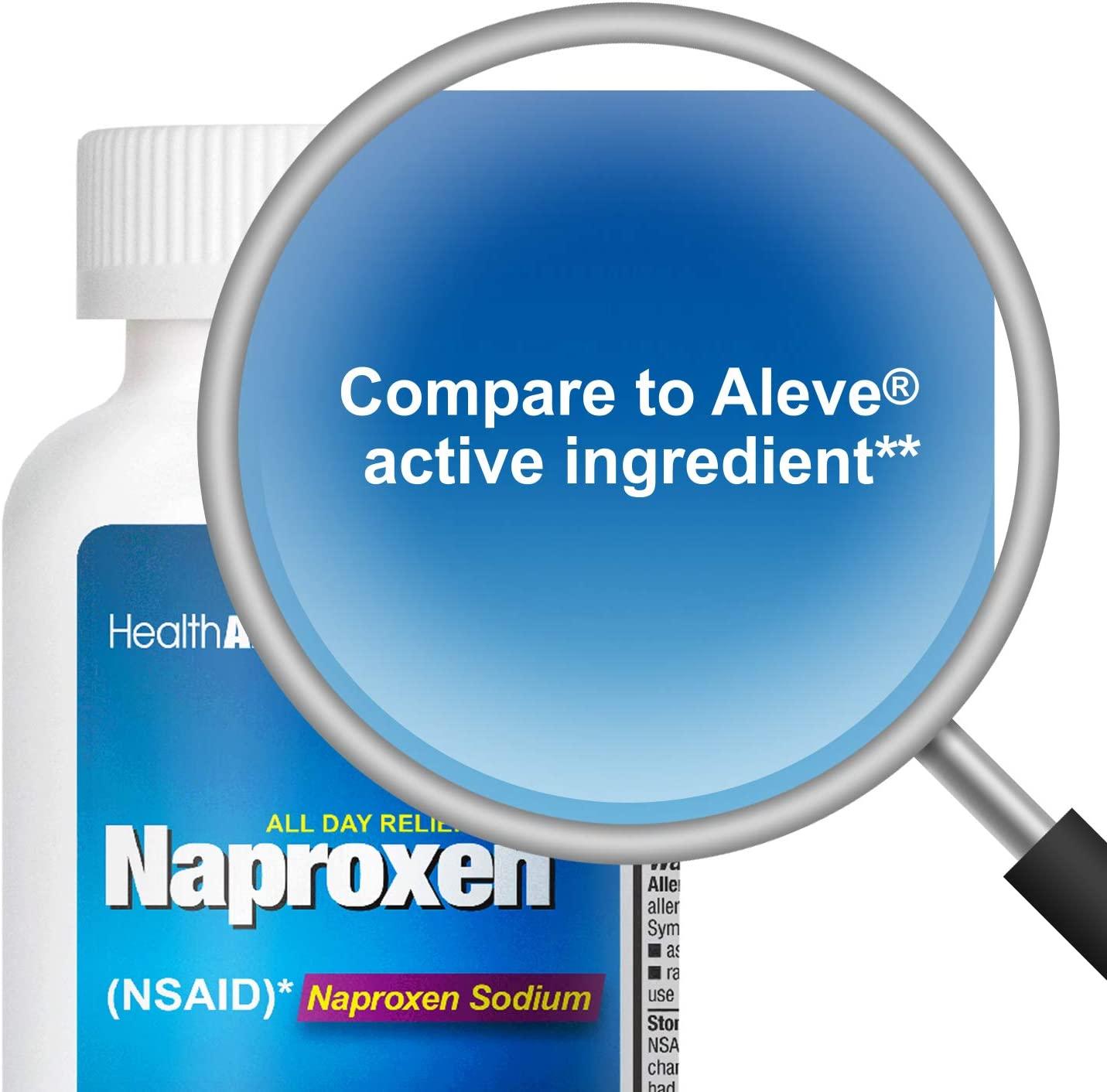 HealthA2Z Naproxen Sodium 220mg (NSAID) 300 Count Fast Pain Relief