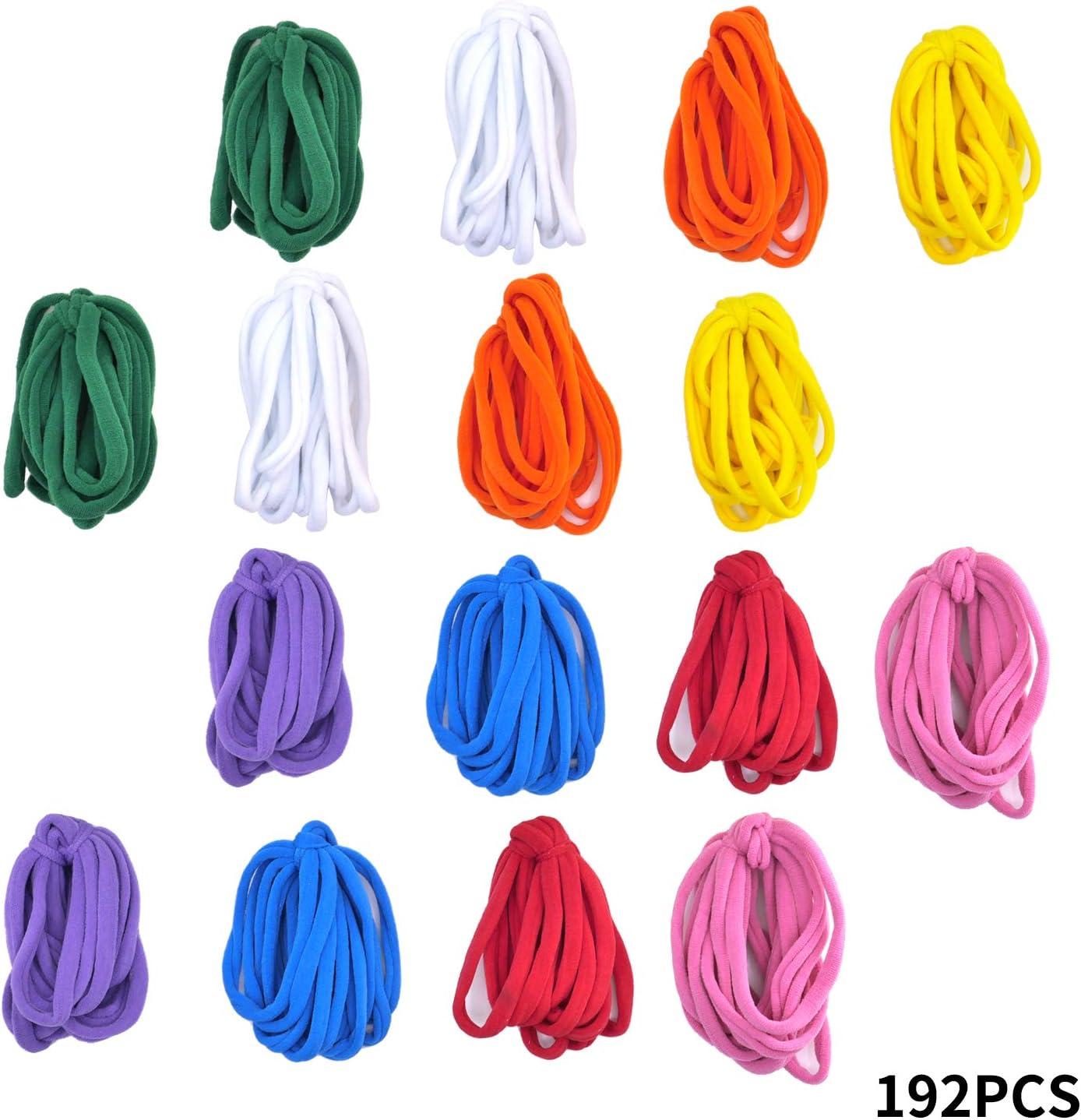 KRISMYA Kids Loom Loops Refills,192 Pcs Loom Potholder Loops Weaving Loom Loops with Multiple