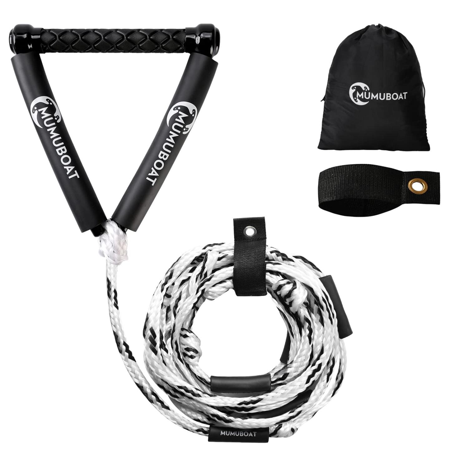 MUMUBOAT 25ft Adjustable Wakesurf Rope with Handle Floating