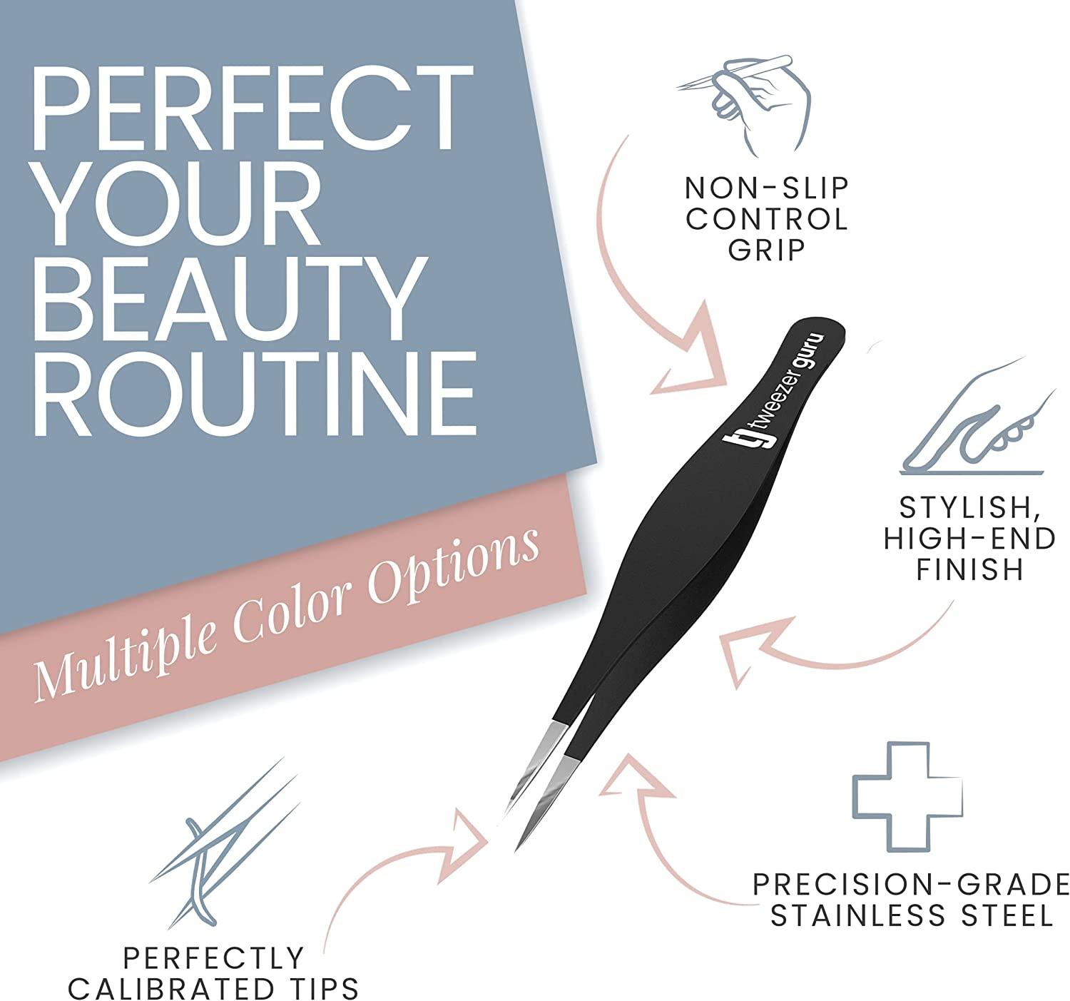 Tweezer Guru Pointed Tweezers - Sharp Precision Needle Nose ...