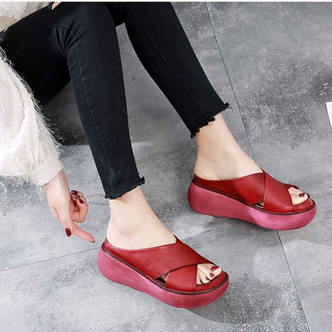 Stylish Women's Summer Wedge Sandals Casual Slip-On Platform