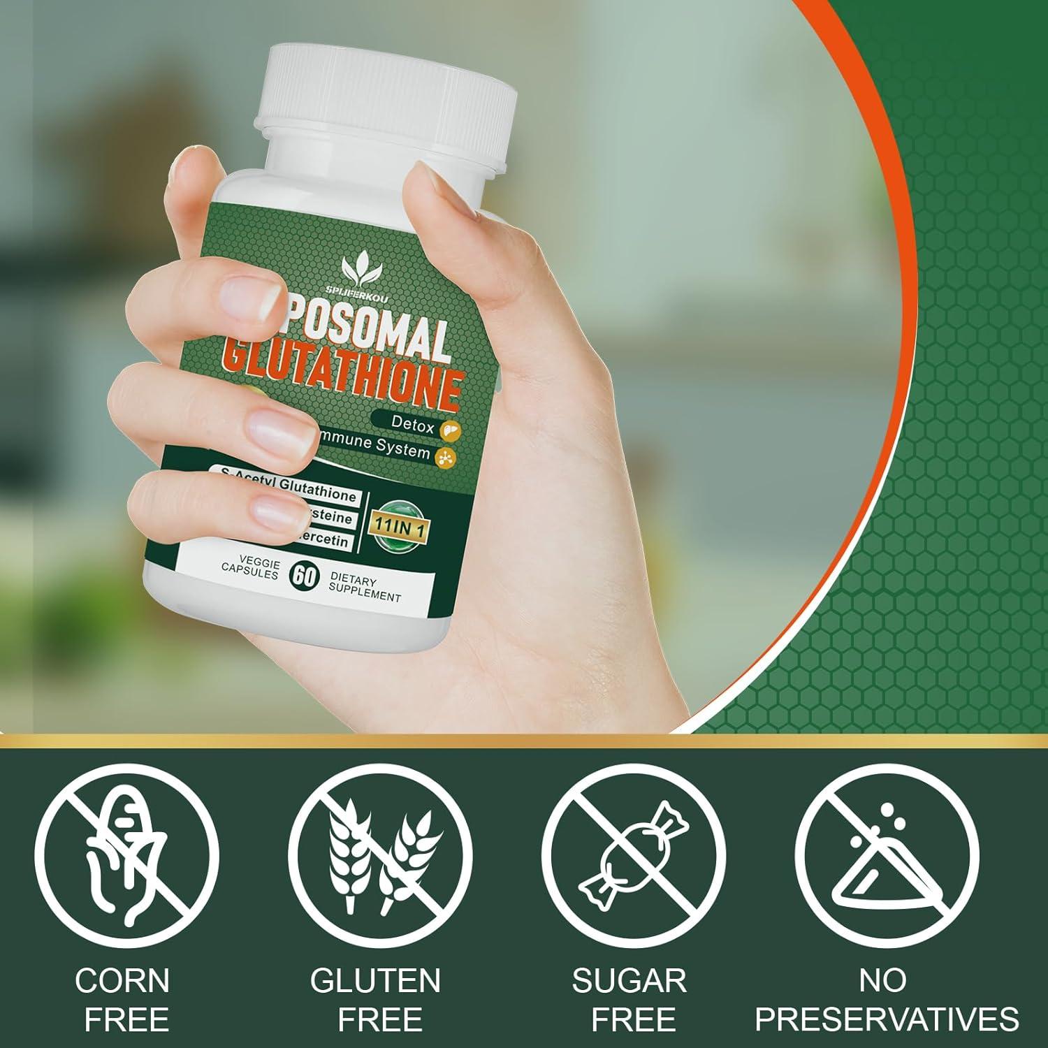 3250 MG Liposomal Glutathione Supplement | Enhanced Antioxidant with Resveratrol & Quercetin | Immune Support Gluten Free Non-GMO - 120 Capsules | Buy Now with Express International Delivery | GoSupps.com 3250 MG Liposomal Glutathione Supplement | Enhanced Antioxidant with Resveratrol & Quercetin | Immune Support Gluten Free Non-GMO - 120 Capsules | Buy Now with Express International Delivery | GoSupps.com