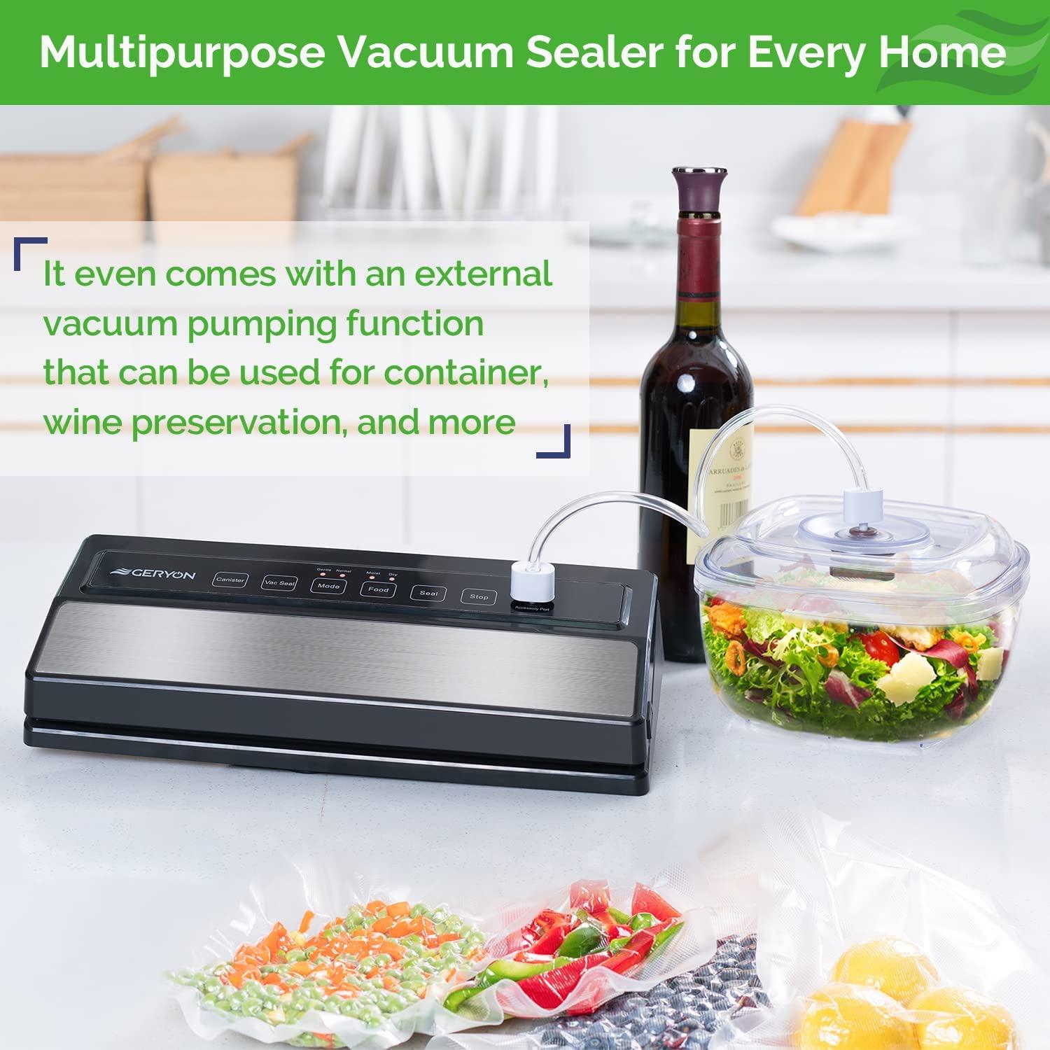GERYON Vacuum Sealer Machine, Automatic Food Sealer Detachable Design