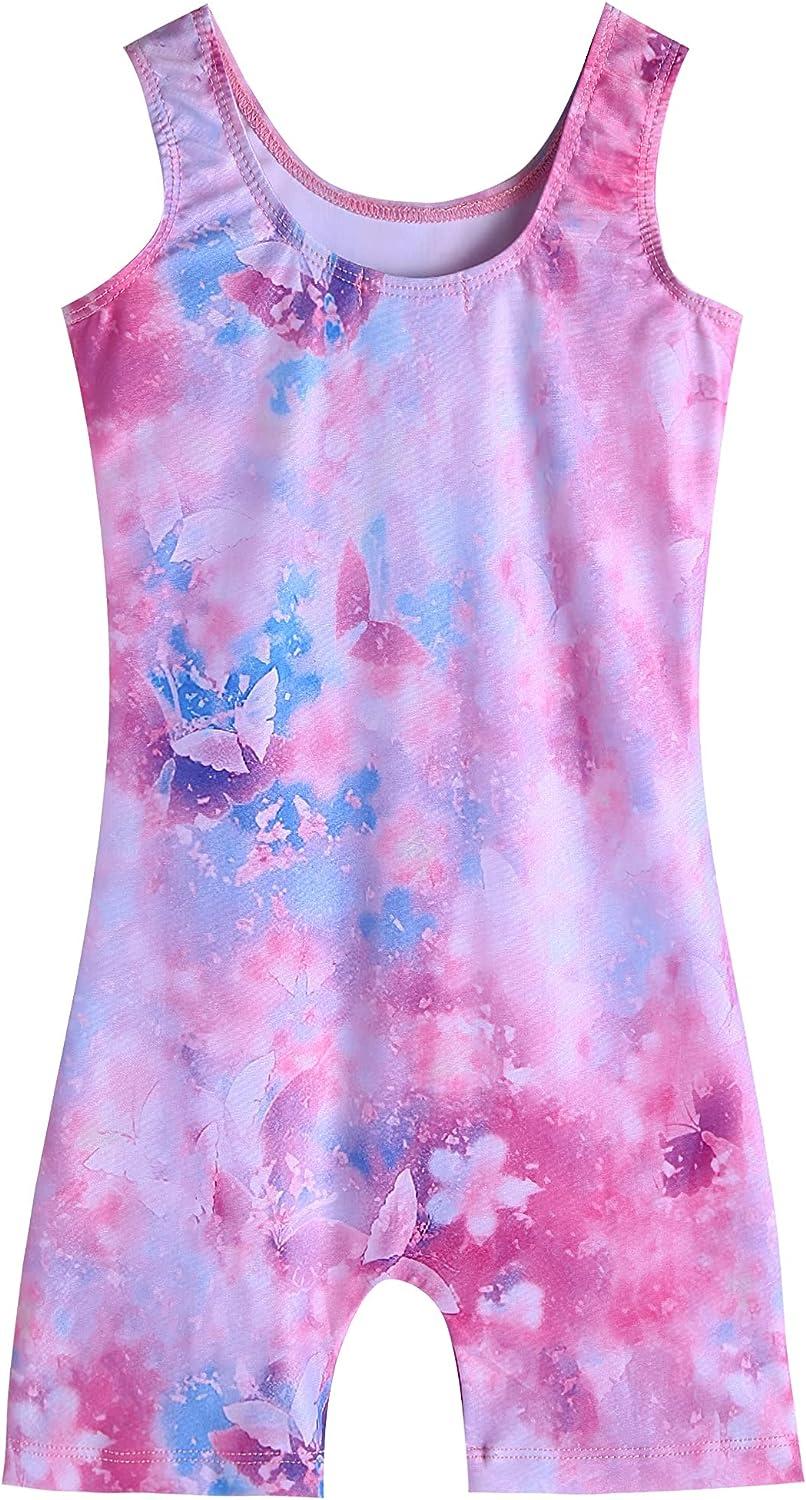 Boyoo Girls Gymnastic Leotard with Shorts Shiny Diamond Ballet Dance