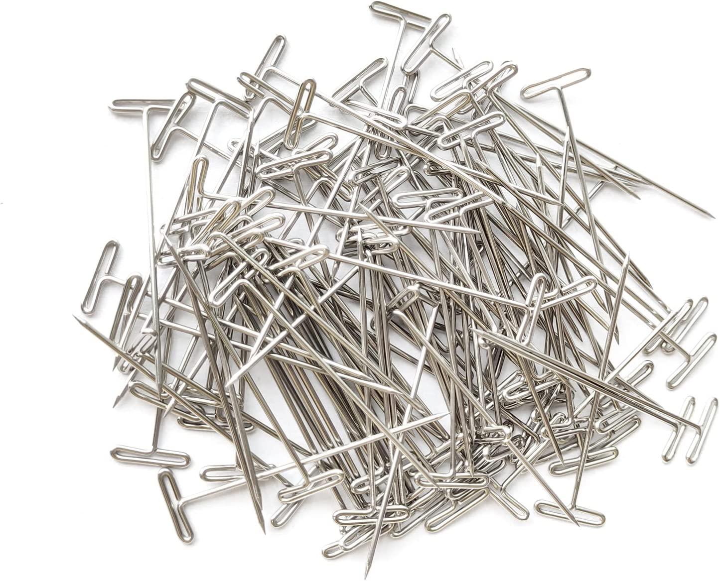 T Pins, 50 Pack 2 inch T-Pins, T Pins for Blocking Knitting, Wig Pins, T  Pins for Wigs, Wig Pins for Foam Head, T Pins for Sewing, Wig T Pins,  Blocking Pins