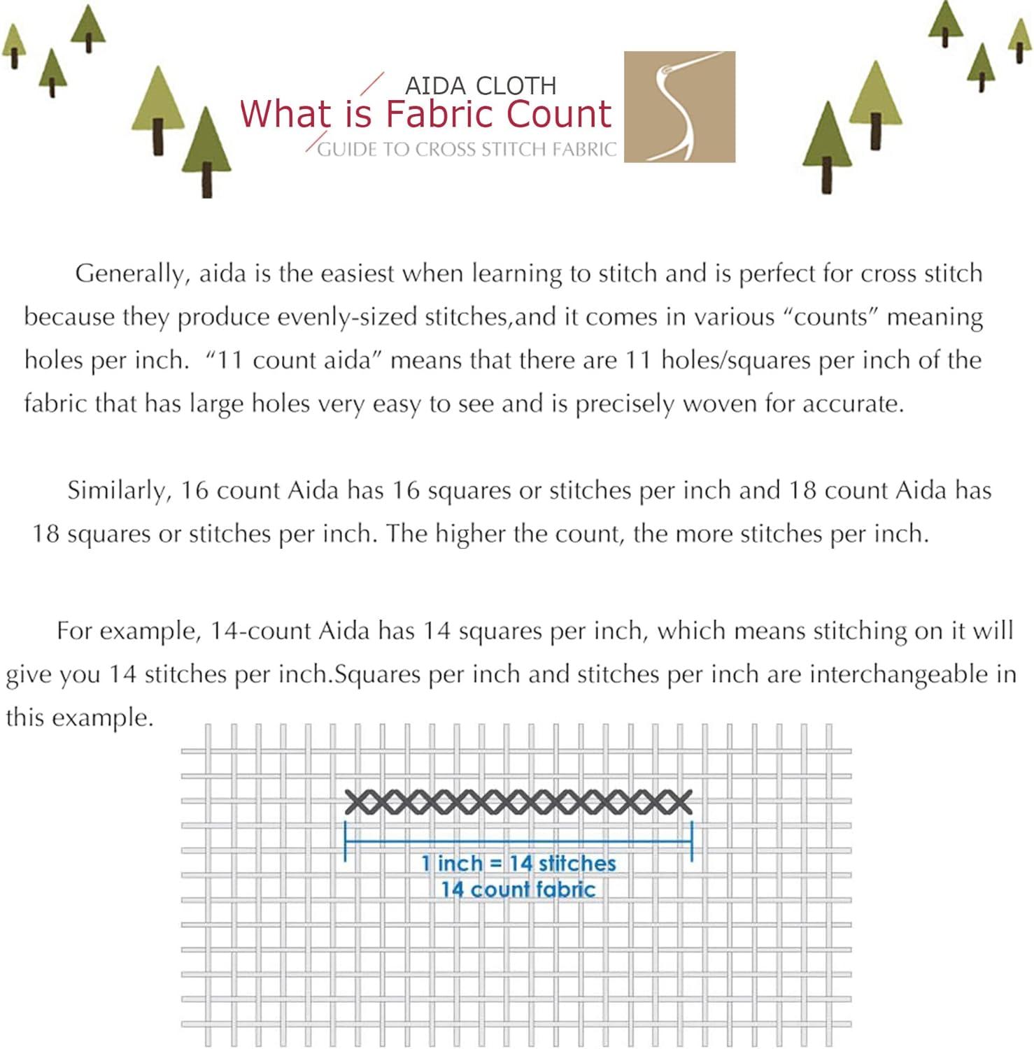 9 Count Aida Cloth Cross Stitch Fabric Beige W29 x L39