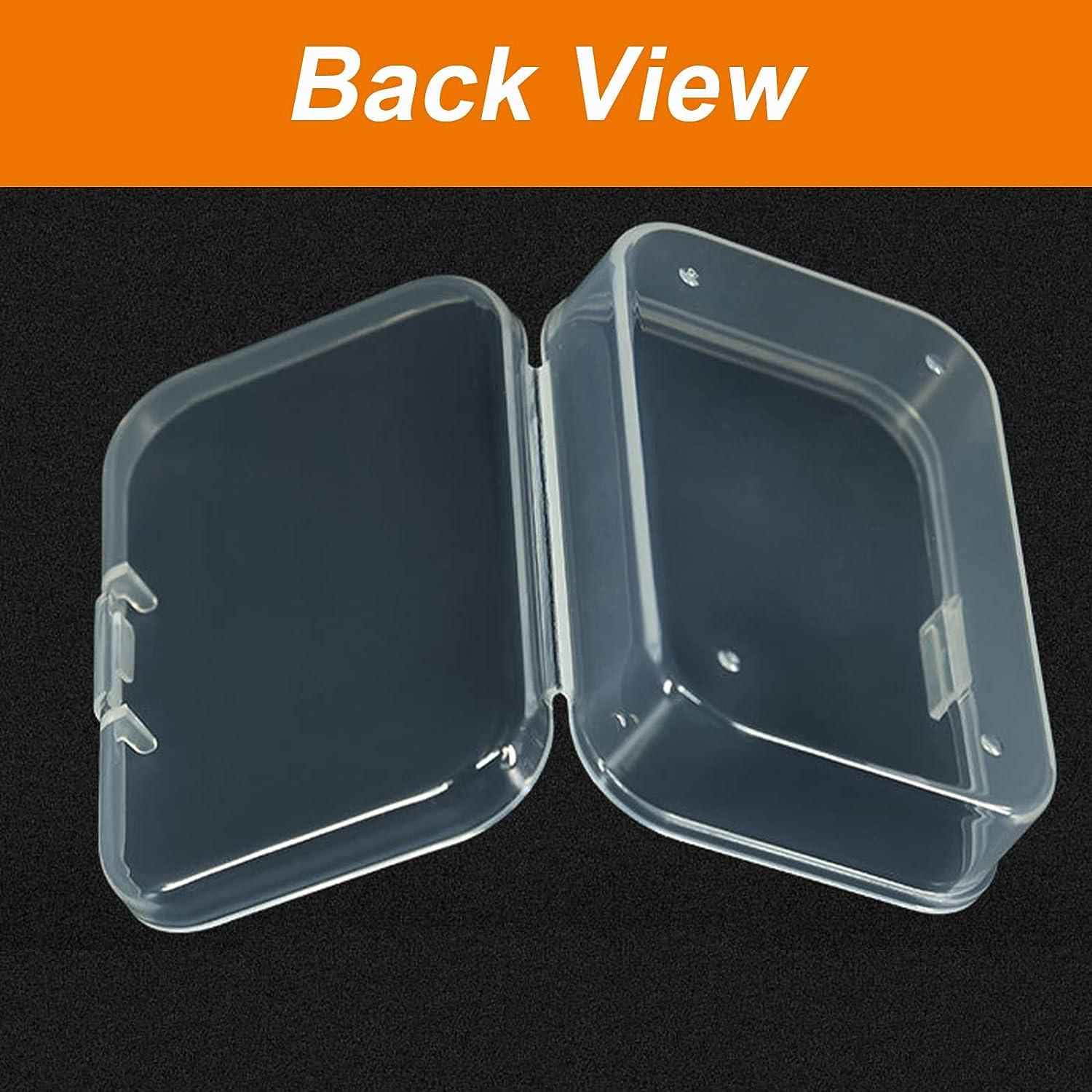 Wotermly 20 Pcs Mini Storage Containers Small Rectangle Plastic Clear