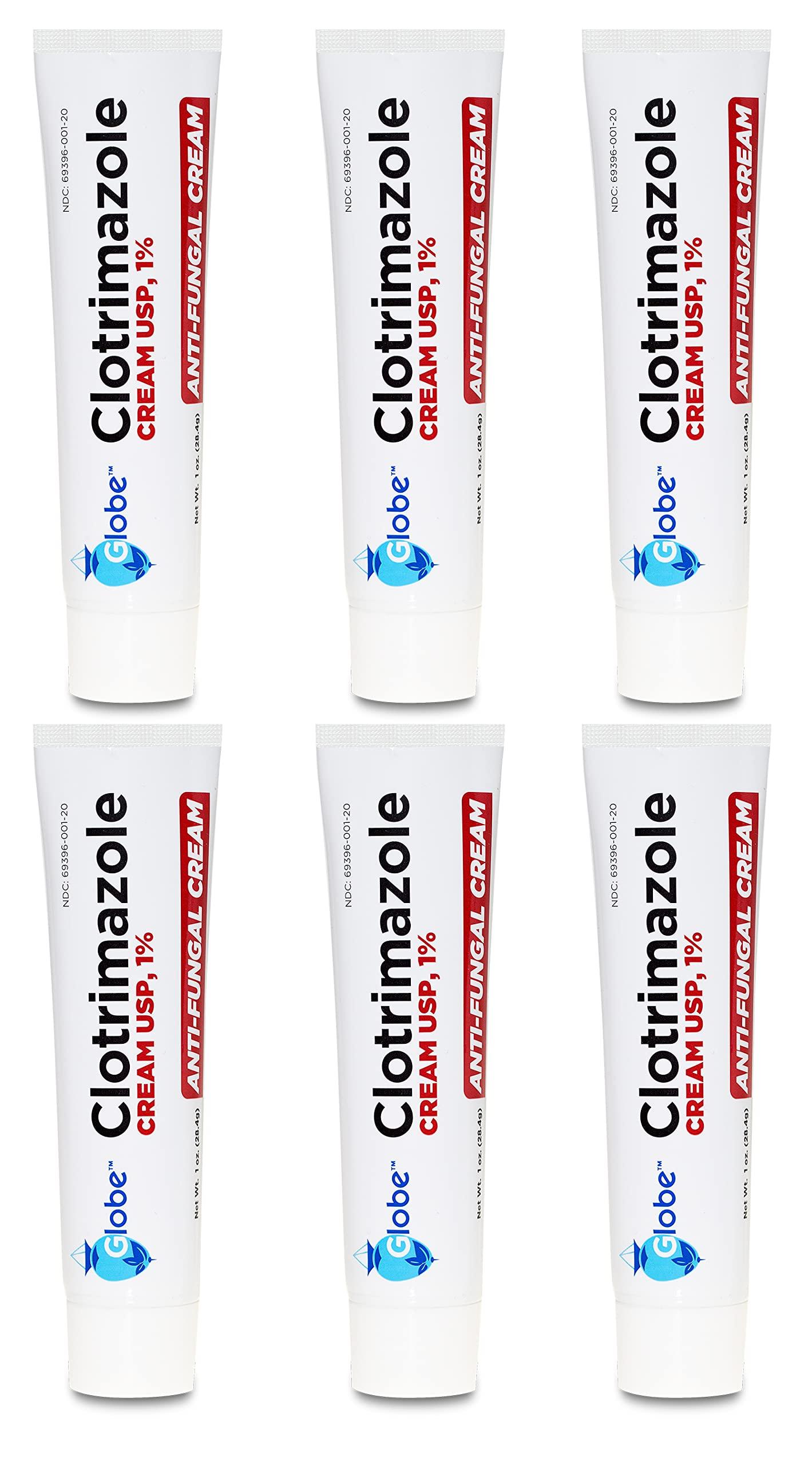 Globe (6 Pack) Clotrimazole Antifungal Cream 1 (1 oz) Relieves The