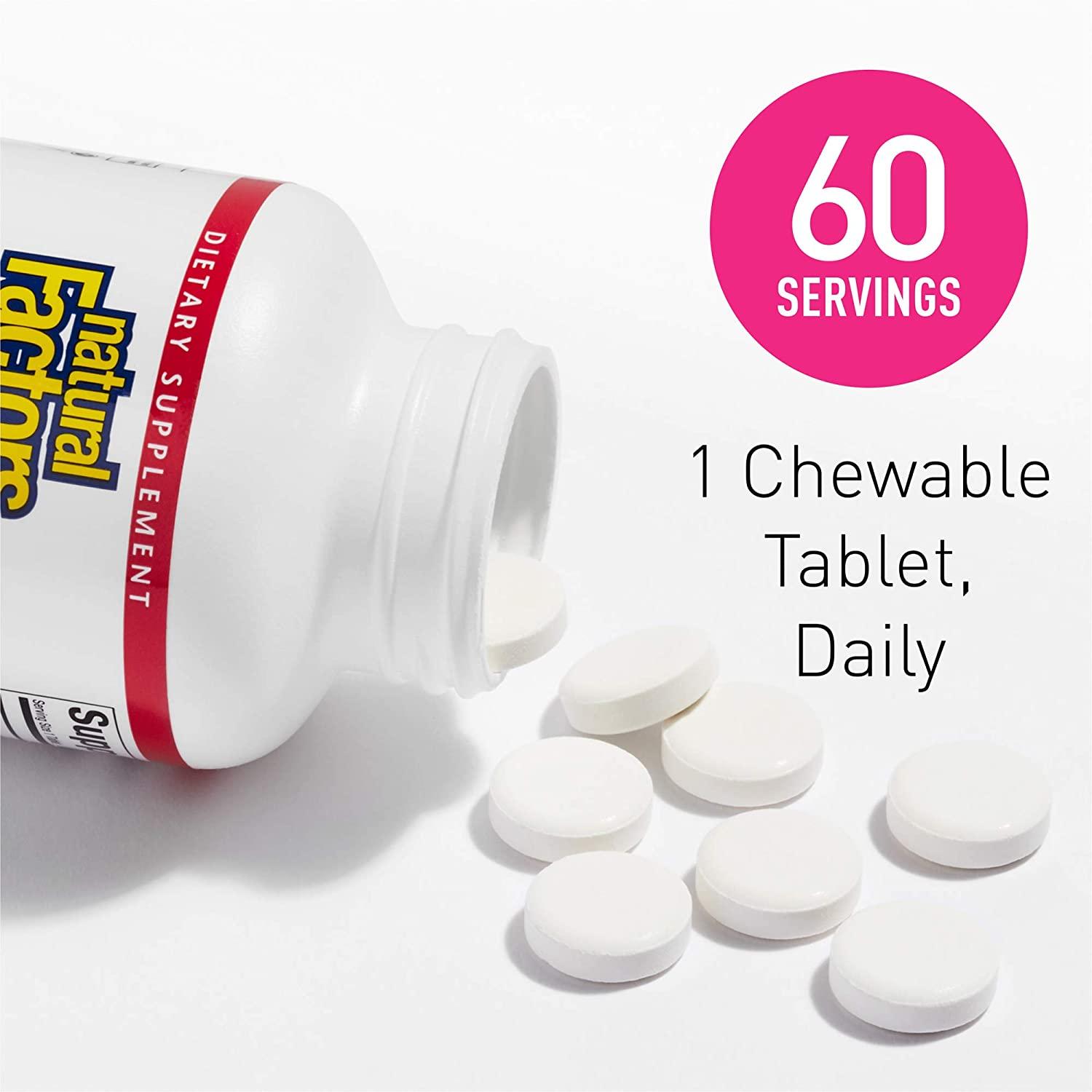 Natural factors easy iron 20 mg 60 chewable tablets for enhanced iron