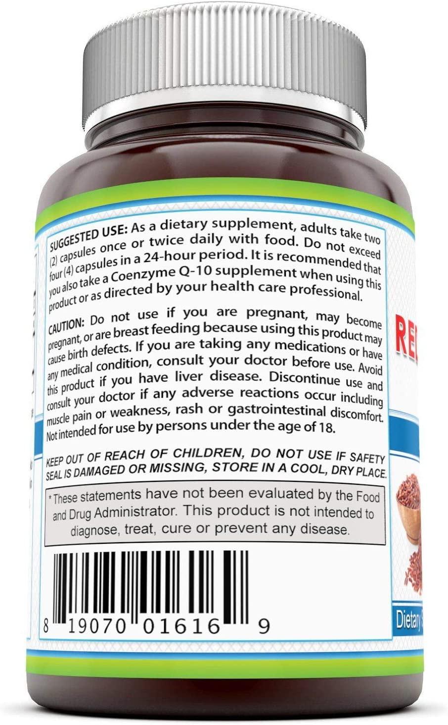 Pure Naturals Red Yeast Rice Dietary Supplement, 1200 Mgper Serving