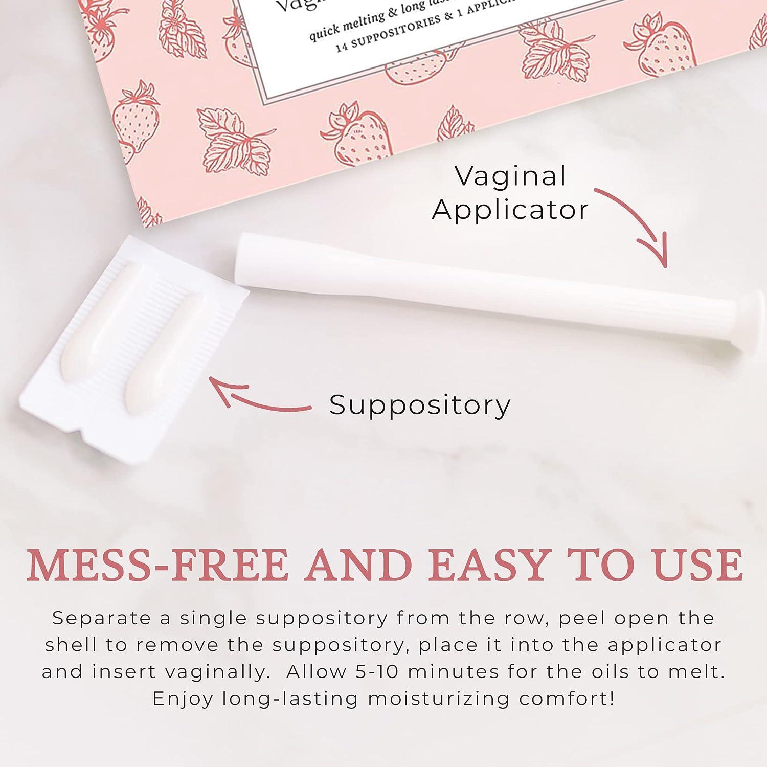 Femallay Organic Strawberry Vaginal Moisturizing Suppository Melts