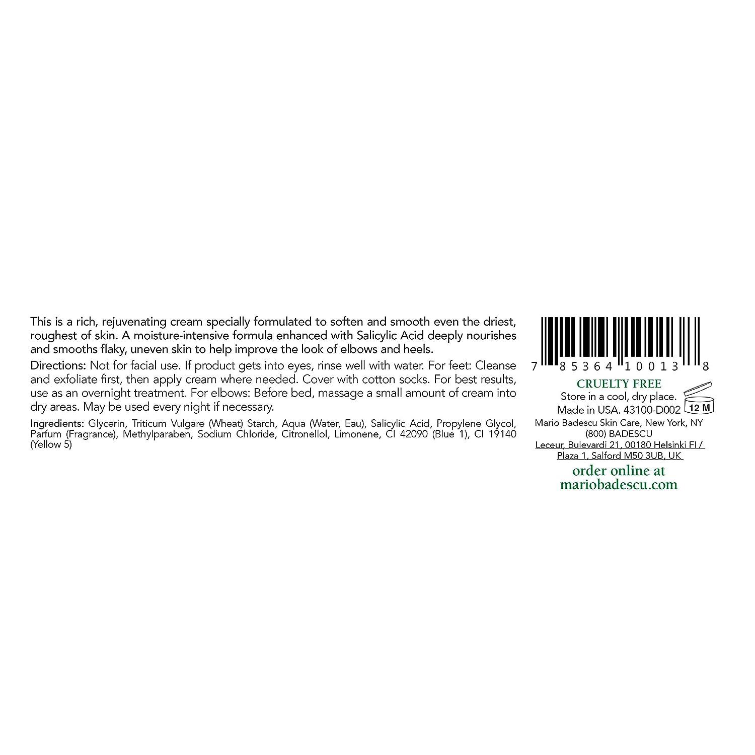 Mario Badescu Elbow Heel Smoothing Cream oz Hydrating