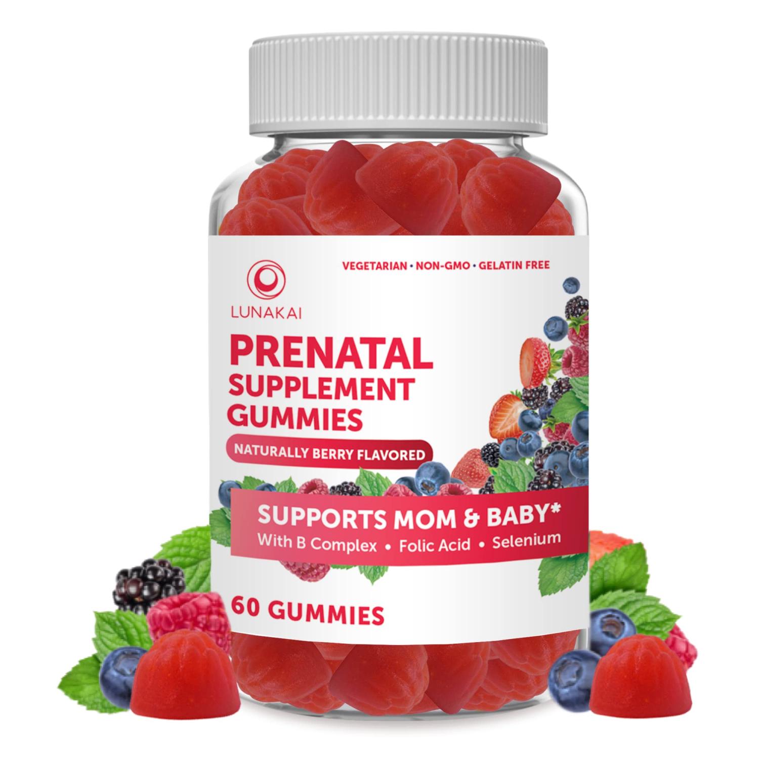 Prenatal Vitamin Gummies with Iron & Folic Acid NonGMO Chewable