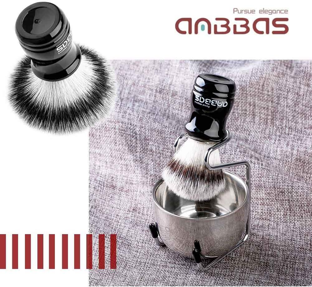 Anbbas Synthetic Badger Shaving Brush Set 3IN1 Shaving Kit with