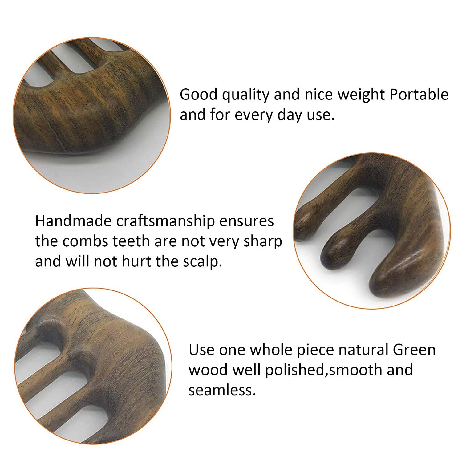 Wooden CombNatural Wood Wide Tooth Hair Comb Scraping Scalp Massage