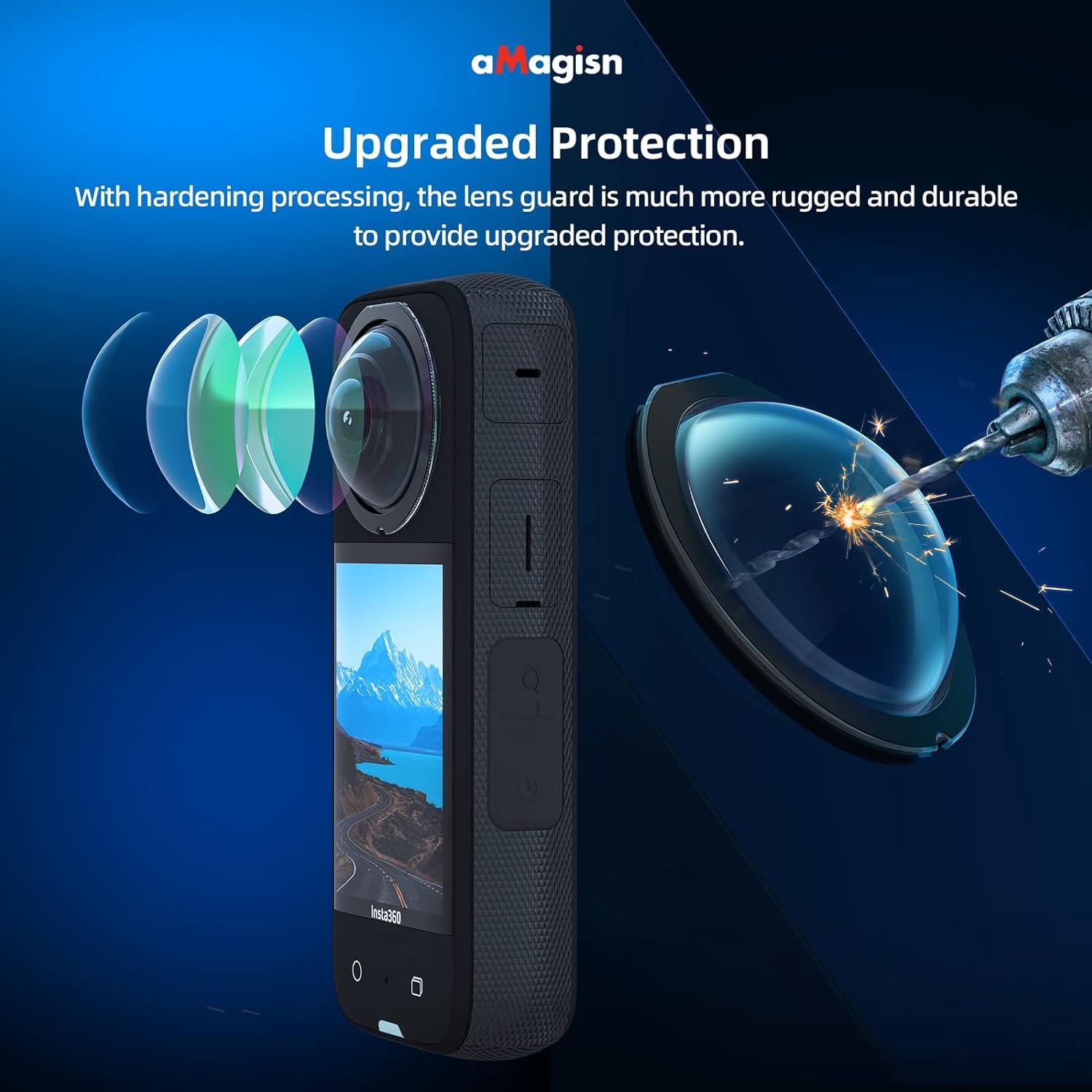 GAEKOL Silicone Protective Case + Lens Guards for Insta360 X3 Anti