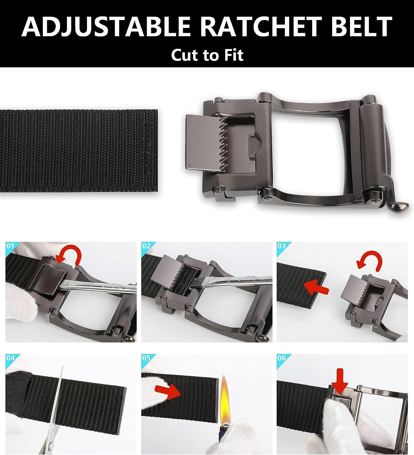 FAIRWIN Ratchet Belts for Men's Casual Nylon Web Belt Golf Belts