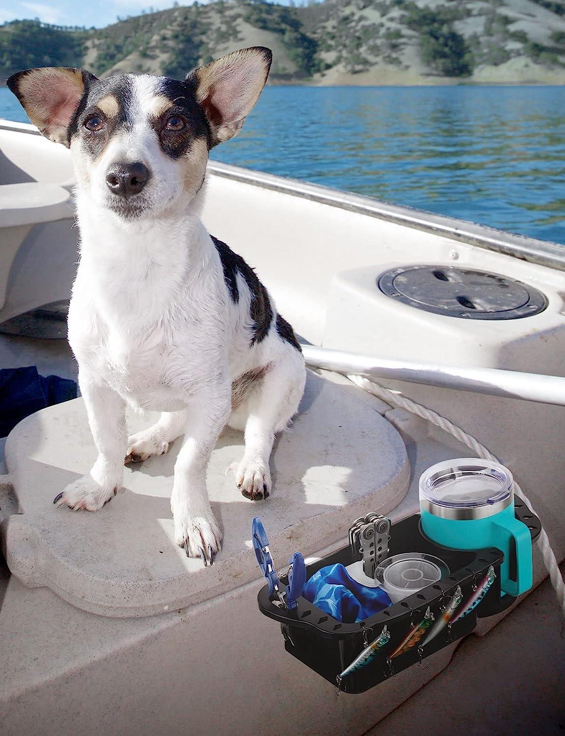 kemimoto Boat Caddy Organizer, Marine Cup Holder Universal Fit for Bass