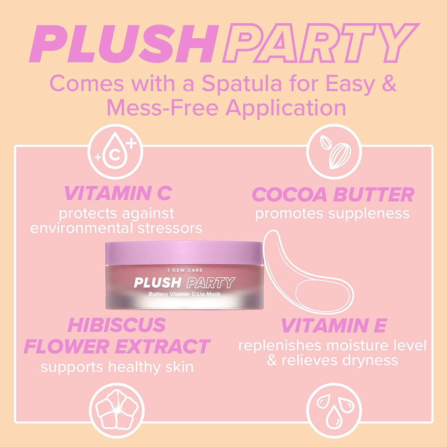 I Dew Care Plush Party Vitamin C Lip Mask - 0.42 oz Hydrating Lip Treatment  | Buy Now with Express International Delivery | GoSupps.com