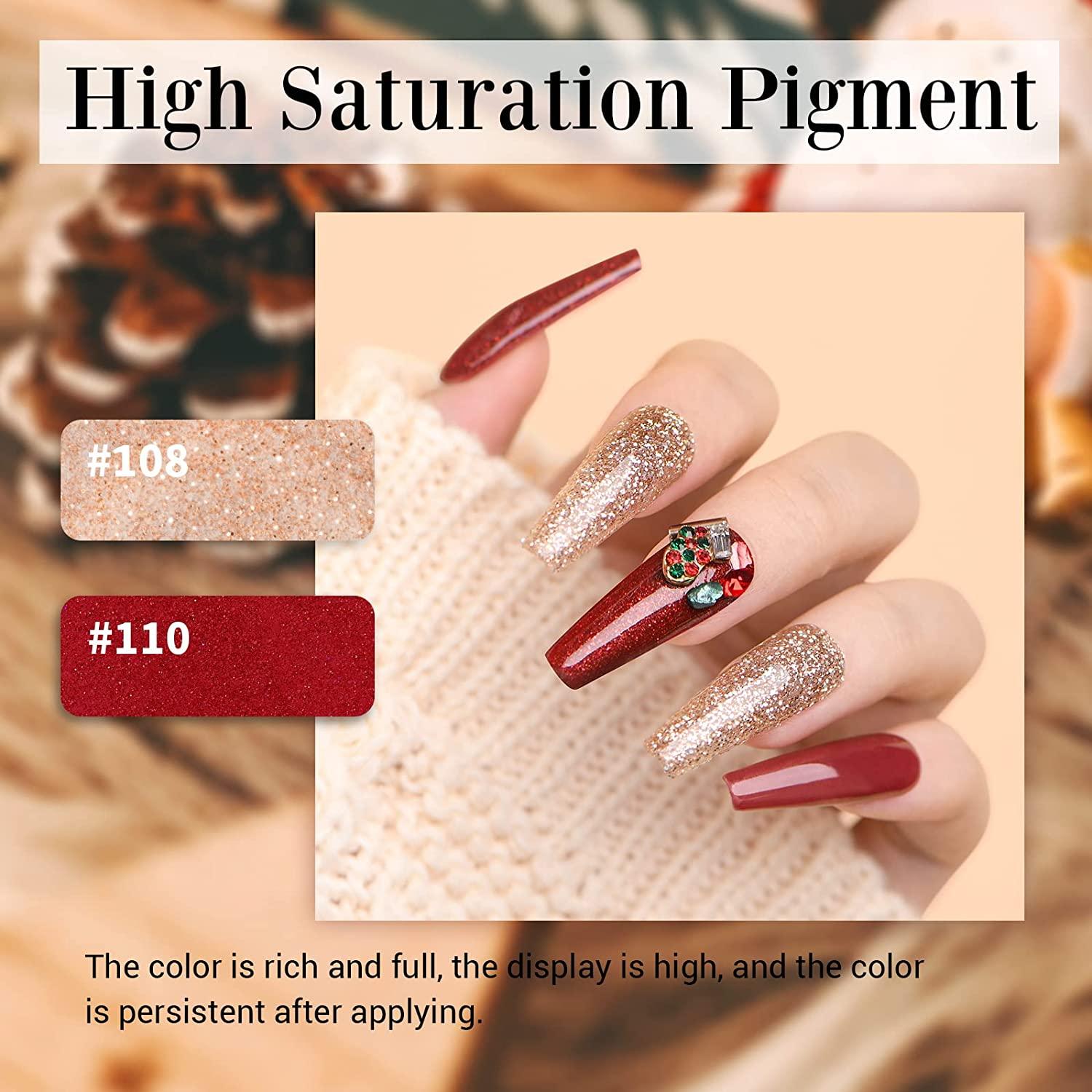 AZUREBEAUTY Dip Powder Nail Kit Starter, Classic Malena Burgundy Red