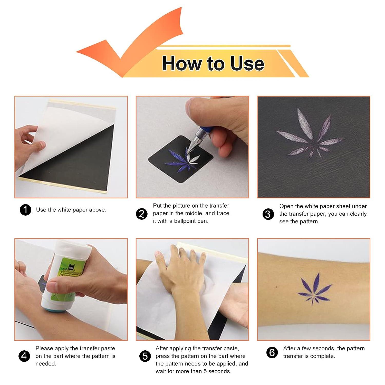 Tattoo Practice Skins with Transfer Paper Anghie 30PCS Tattoo Fake