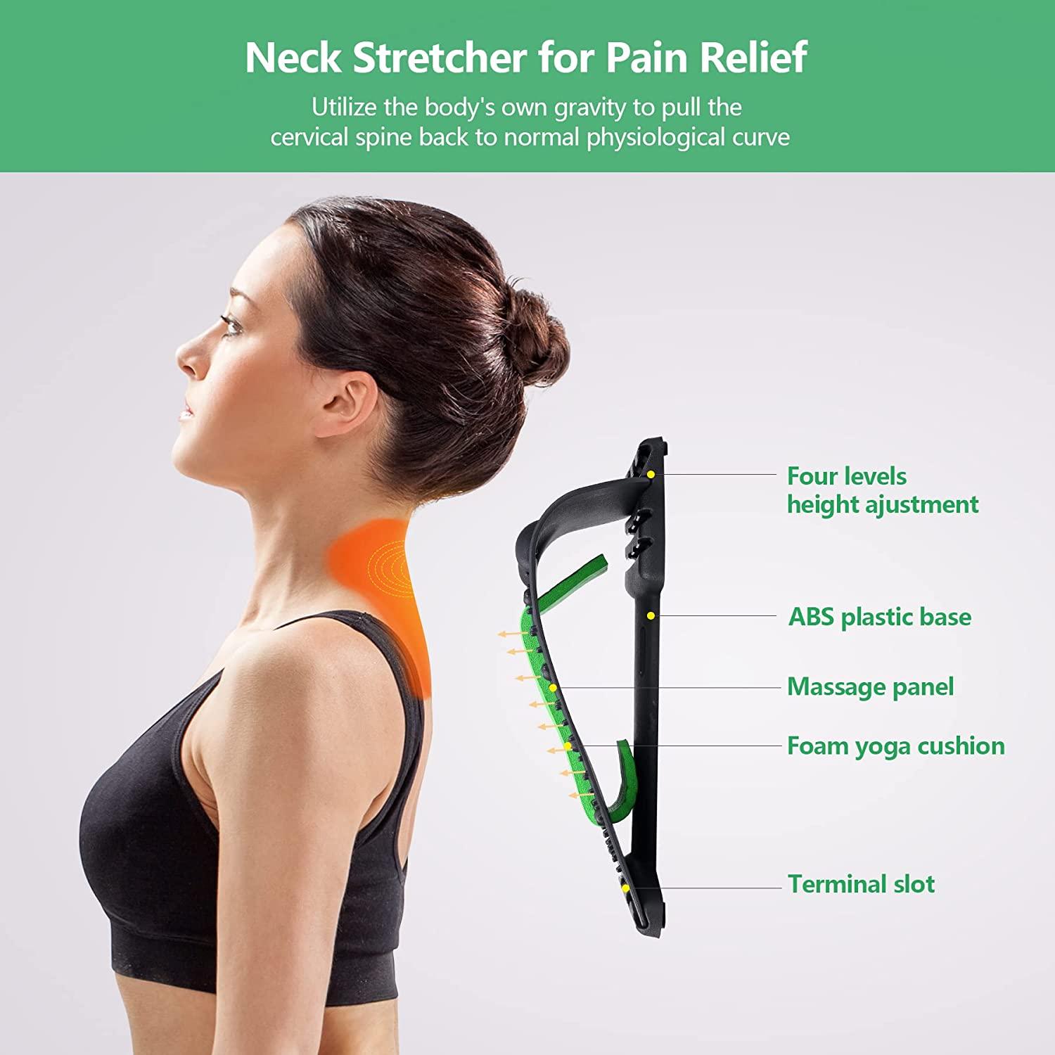 Neck Stretcher for Pain Relief Upper Back & Shoulder Relaxer Device