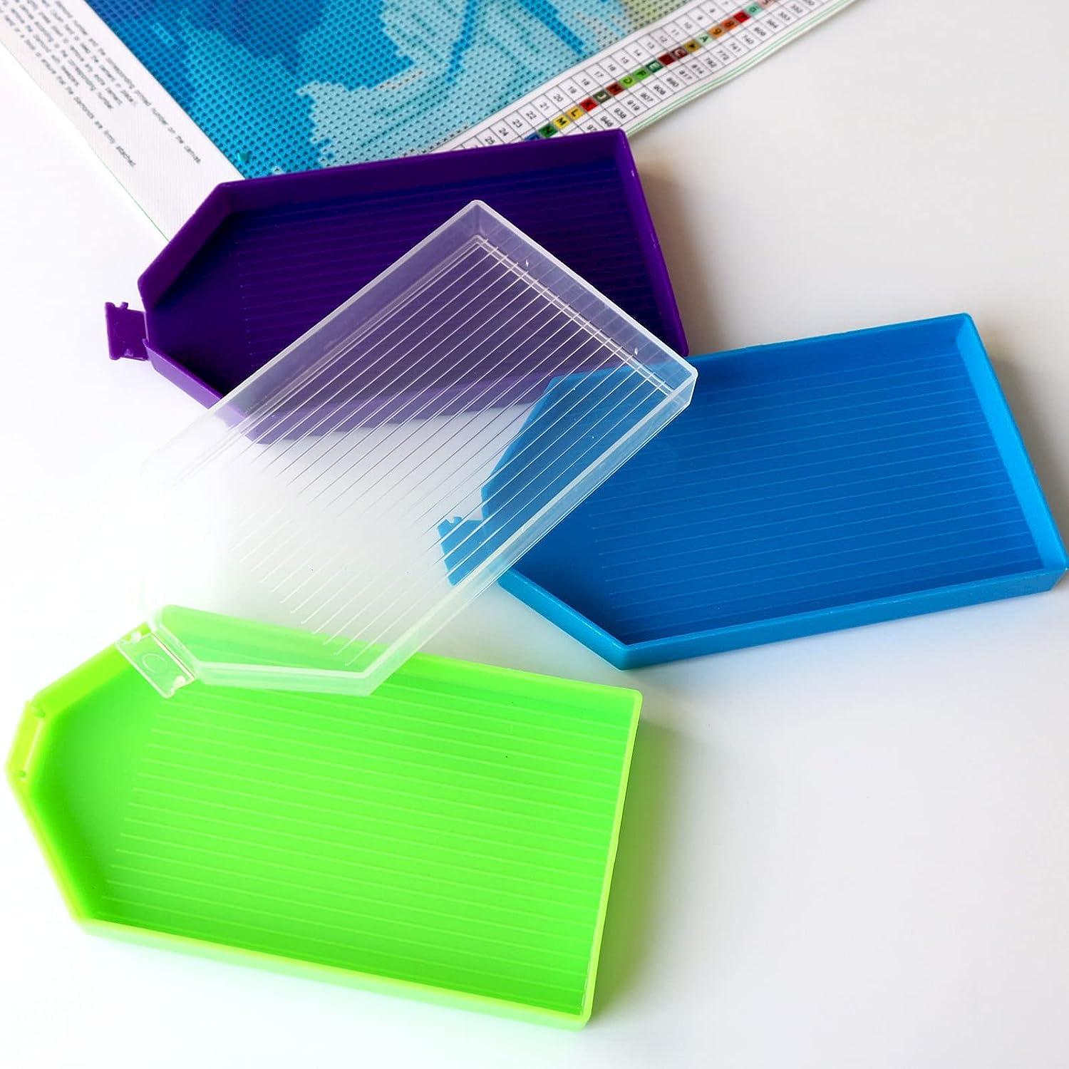 Mega Deluxe Extra Large Diamond Painting Trays With Sliding Lid in Fantasy  Colours Diamond Drill Paint Tray 