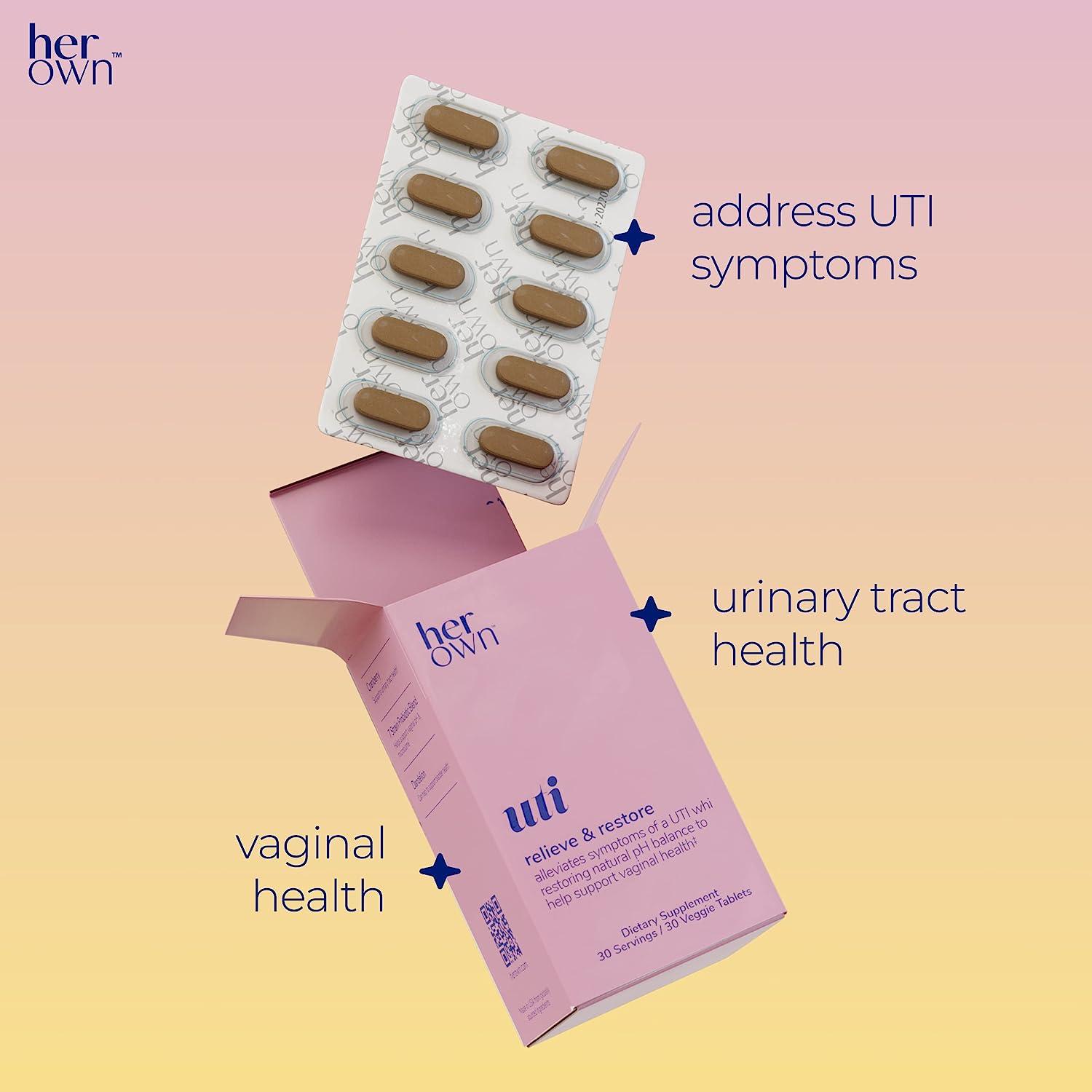 her own UTI, Helps Restore pH Balance, Supports Vaginal Flora and