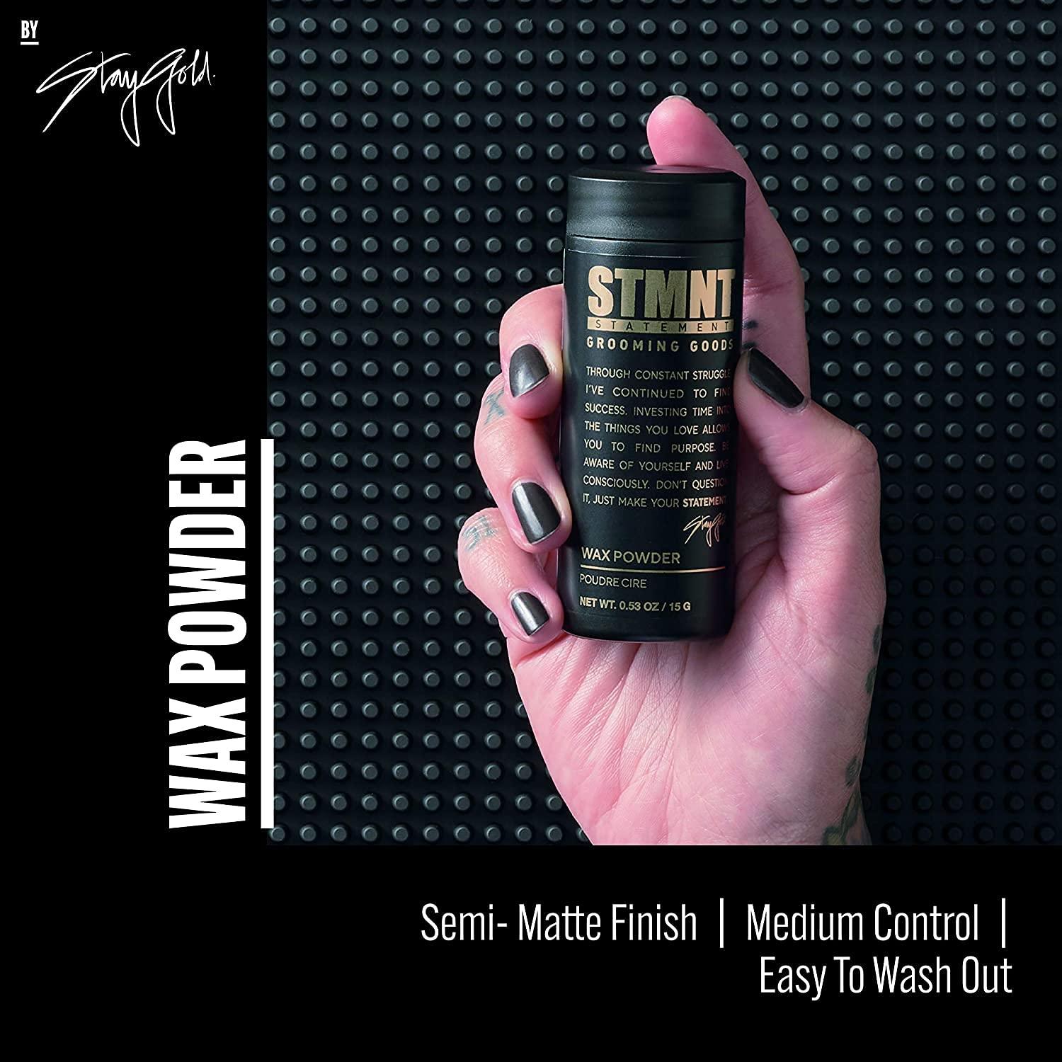 STMNT Grooming Goods Wax Powder, 0.53 oz SemiMatte Finish Added