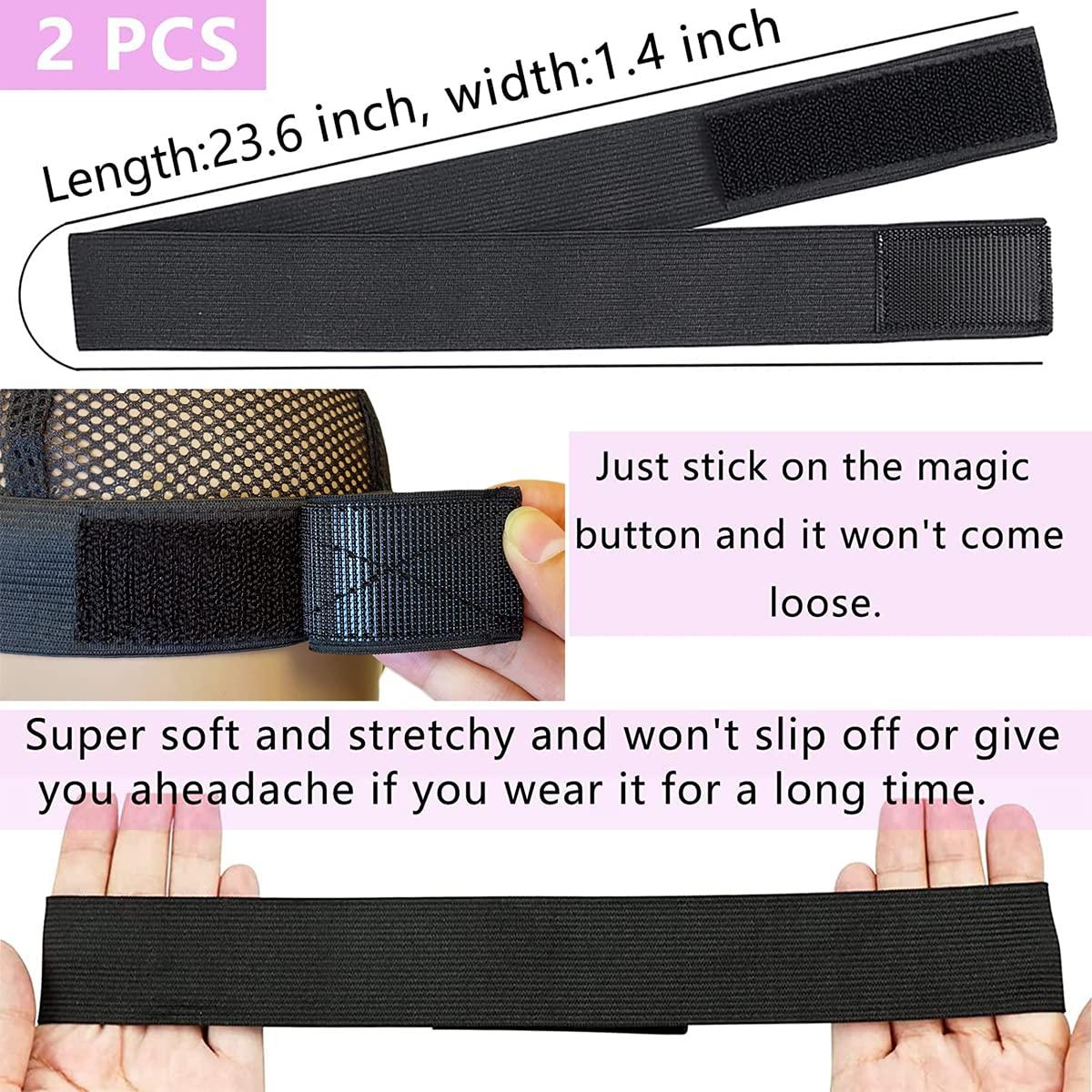 XConstellation Elastic Bands For Wig Band For Edges 2 Pcs Elastic Band For  Lace Frontal Melt Lace Melting Band For Wigs Adjustable Magic Buckle Edge  Wrap To Lay Edges Scarf Keeping Wig