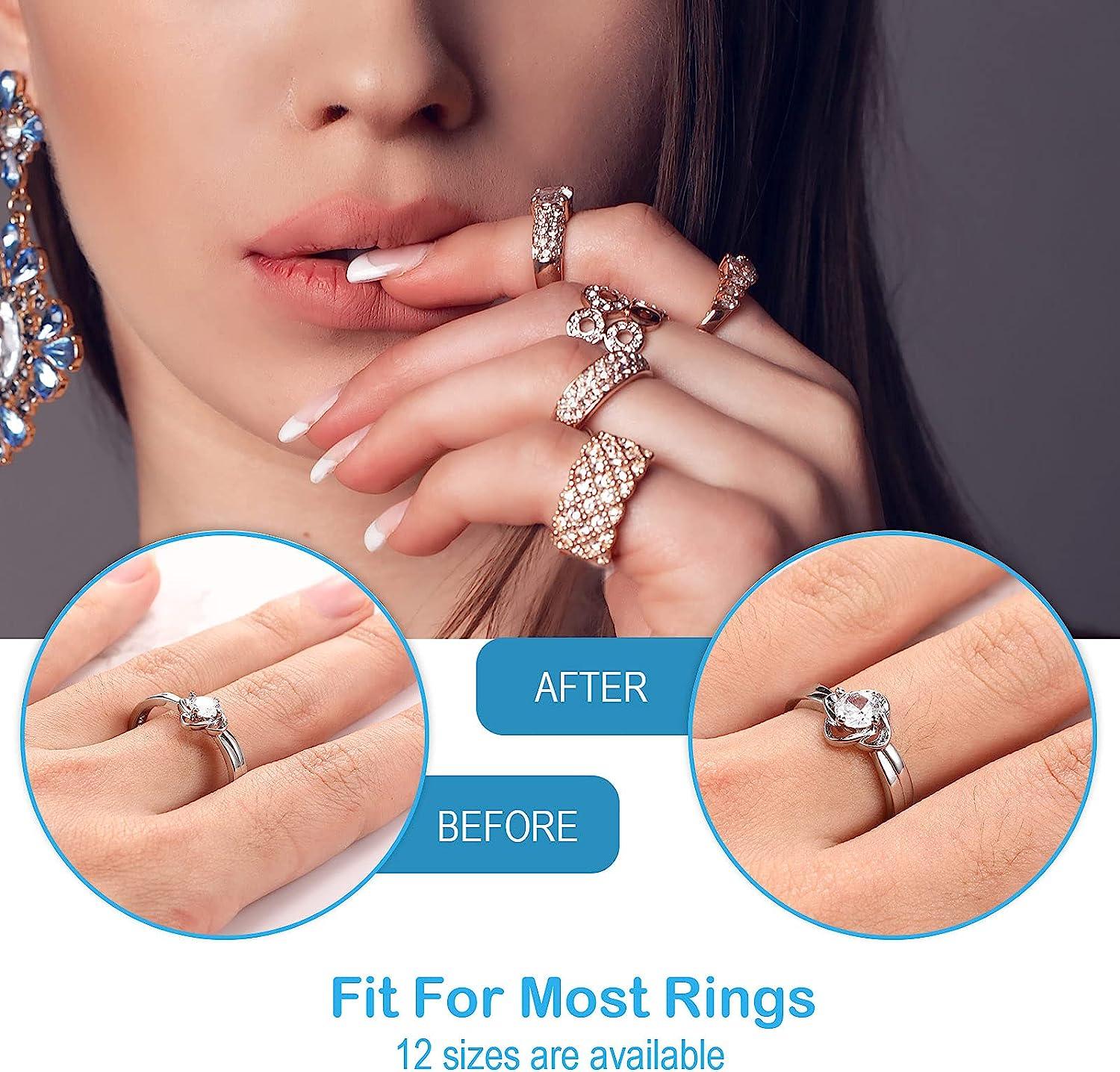 Ring Size Adjusters Set for Loosing Rings in 2 Styles, 12 Sizes, Ring