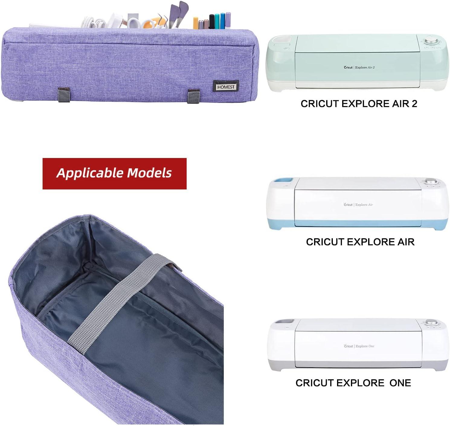 HOMEST Dust Cover for Cricut Explore Air 2/Air, Dark Purple, with Back