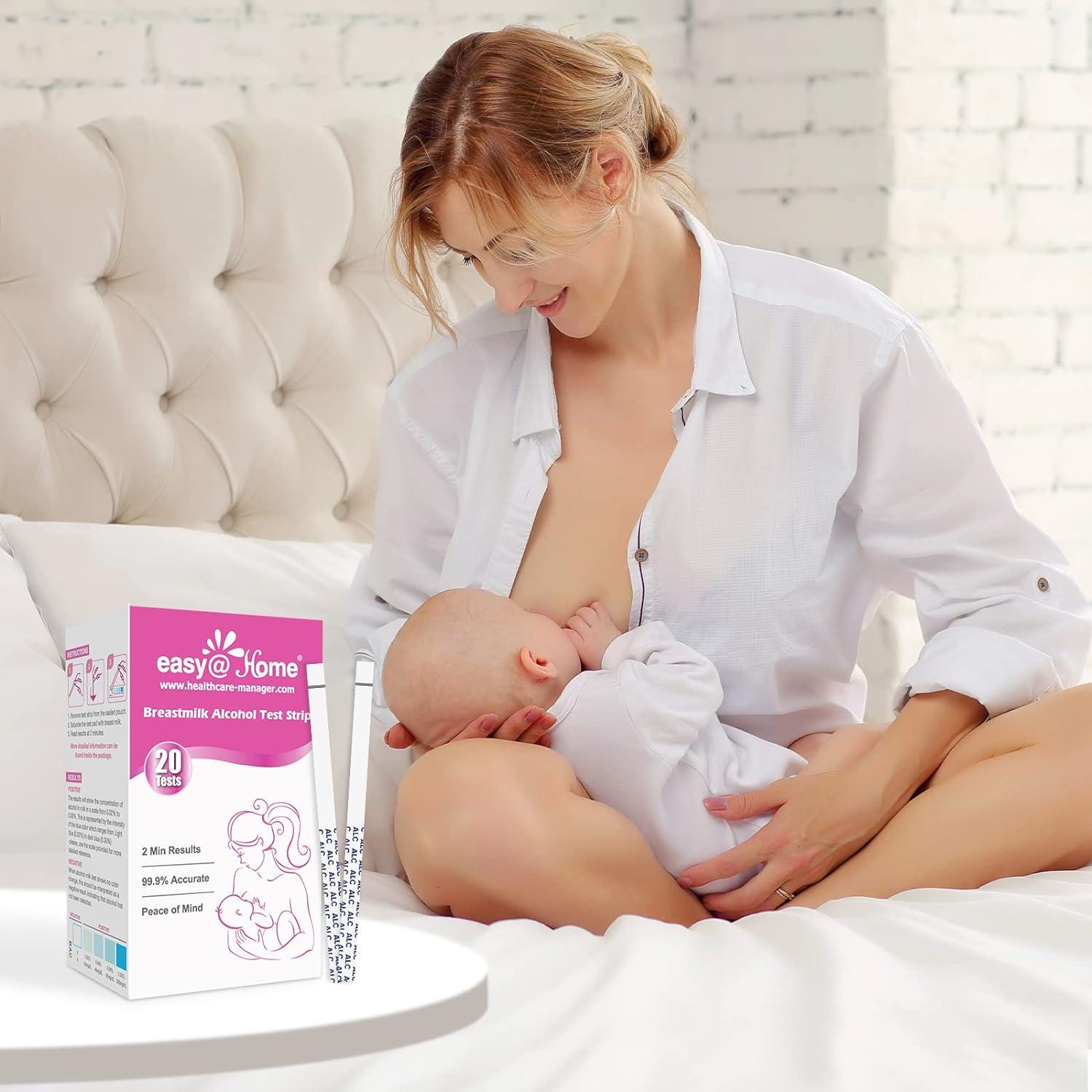 Easy Home Breastmilk Alcohol Test Strips at Home Alcohol Test for  Breastfeeding and Lactation Milk Testing Give Nursing Mothers Clarity Easy  Quick and Precise Detection EBA-20T 20-Pack