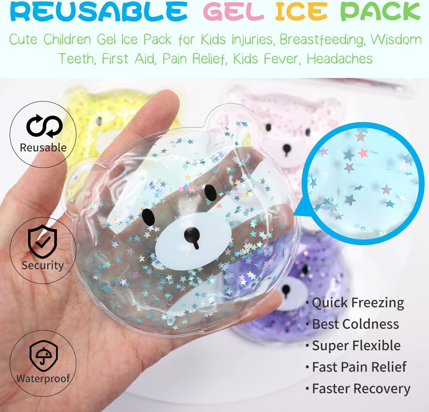 2 Pc Reusable Cooler Gel Ice Packs Small Cold Freezer Lunch Box Food Pain  Relief 