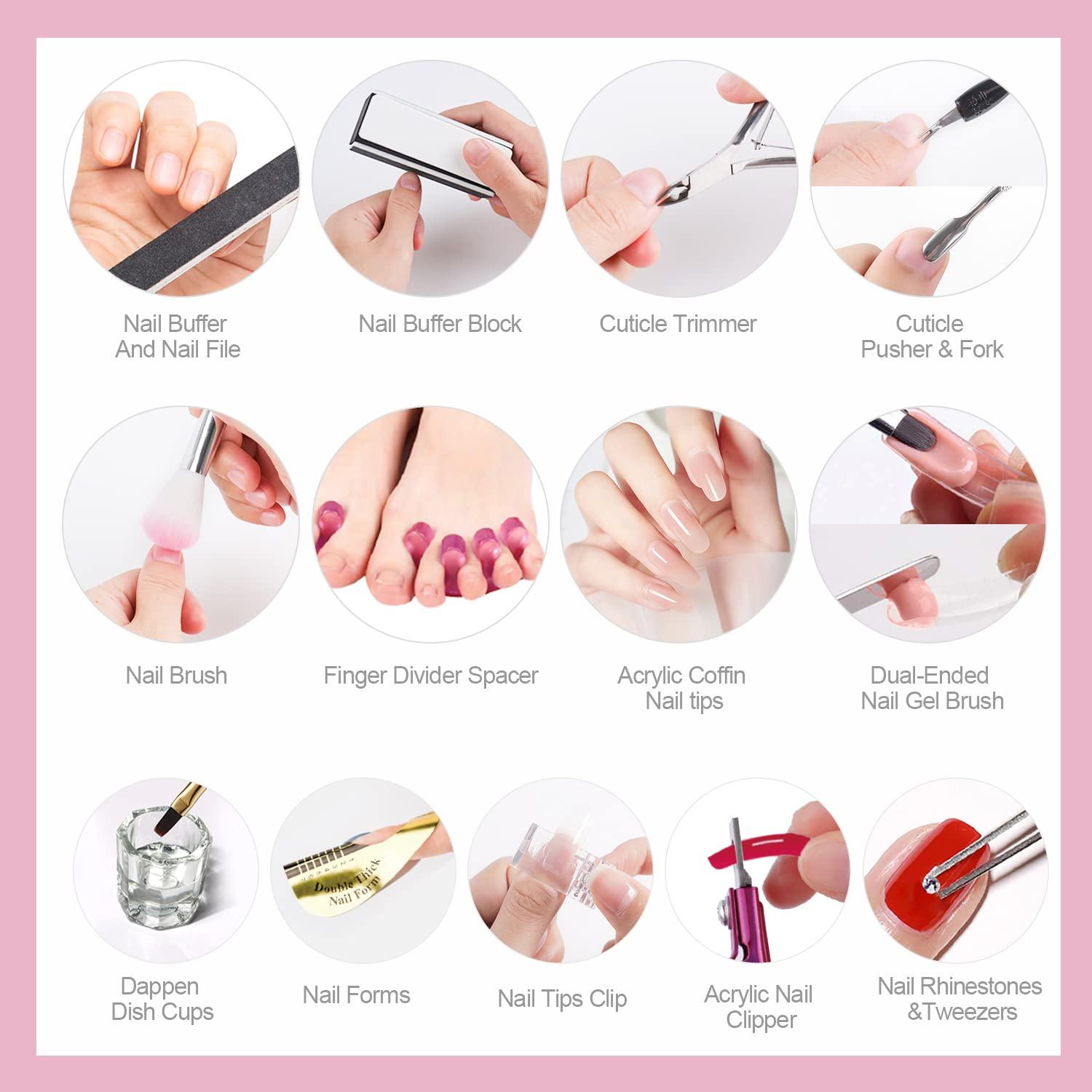 Subay Electric Nail Drill with Tips and Case, Nail Rhinestones and