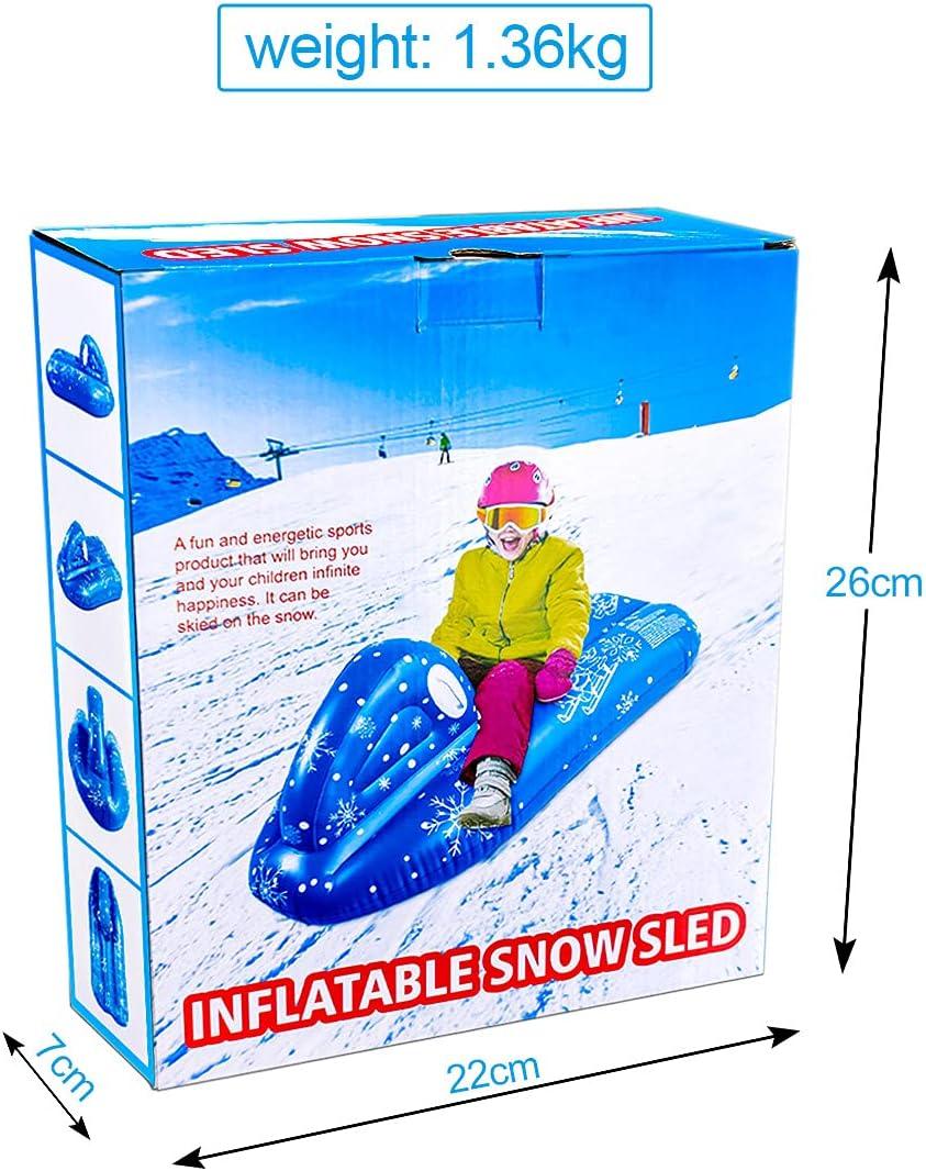SUNSHINE-MALL Snow Tube, Inflatable Snow Sled for Kids and Adults, Heavy  Duty Snow Tube Made by Thickening Material of 0.6mm,Snow Toys for Kids  Outdoor Ski boat