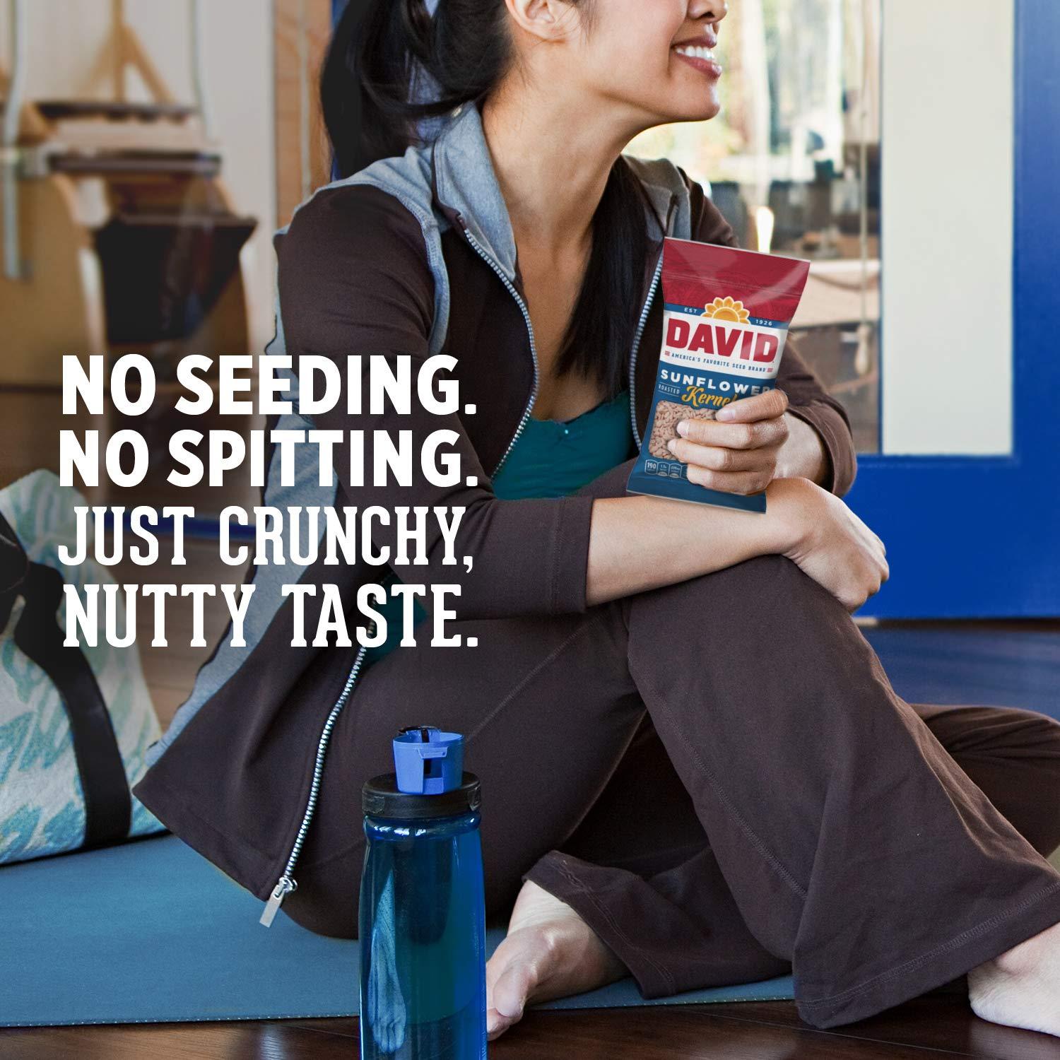 DAVID SEEDS Roasted and Salted Original Sunflower Kernels, 3.75 oz, 12 Pack 3.75 Ounce (Pack of 12)